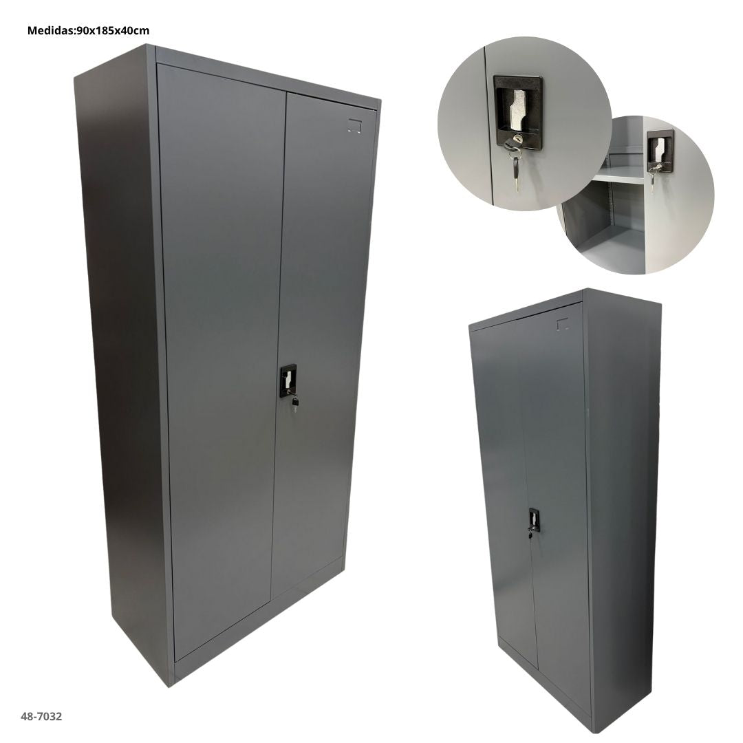 GABINETE METALICO 2 PUERTAS GRIS OSCURO