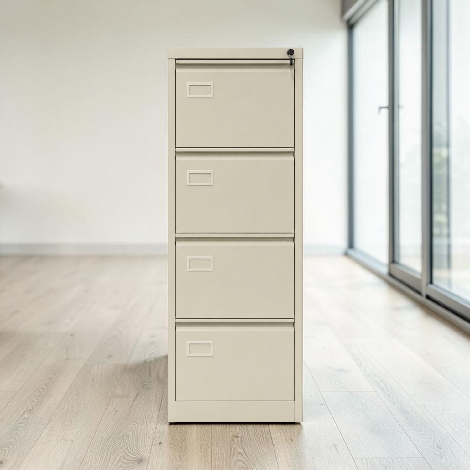 Archivador Metalico 4 Gavetas Beige Oscuro 1 en ambiente