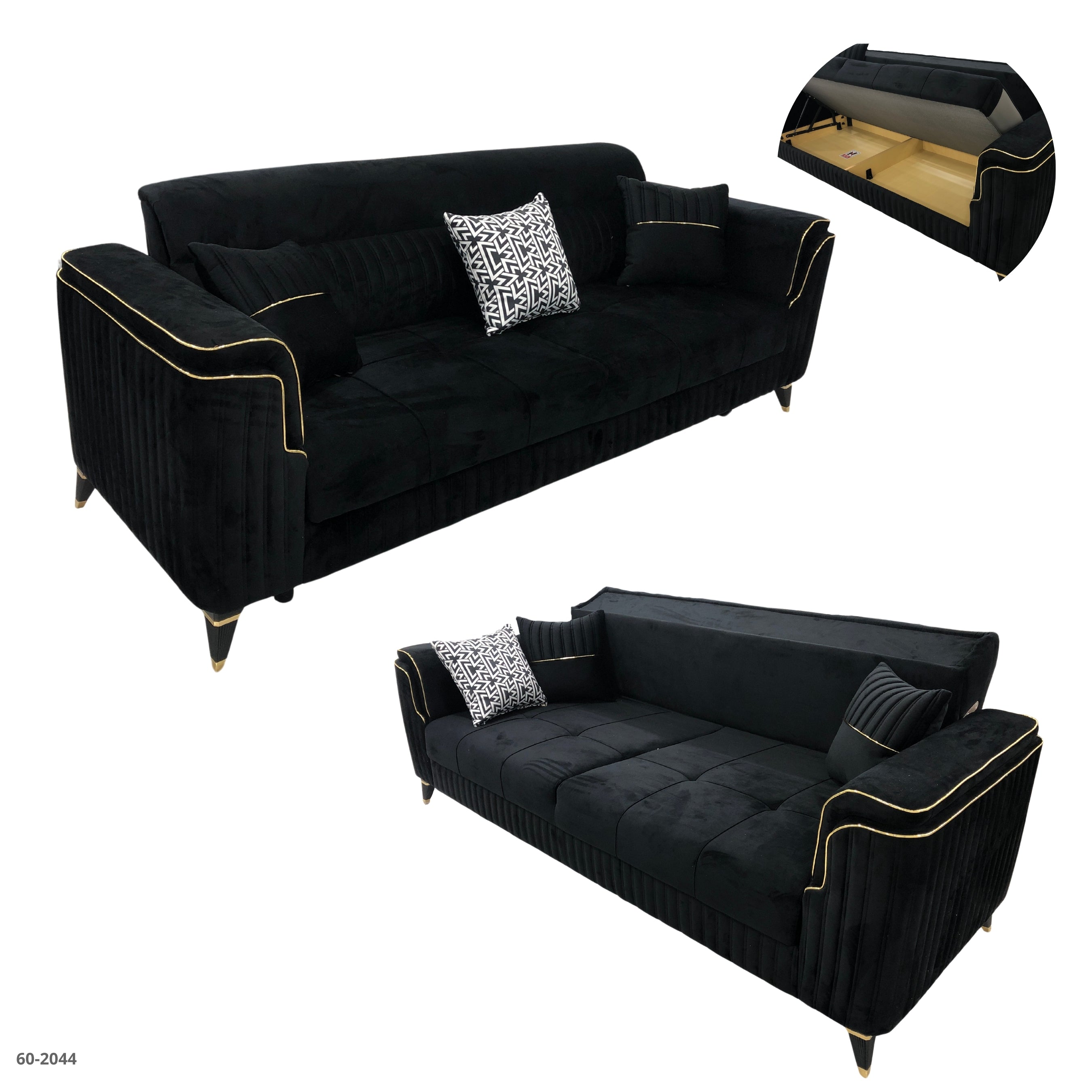 SOFA CAMA ORLANDO NEGRO