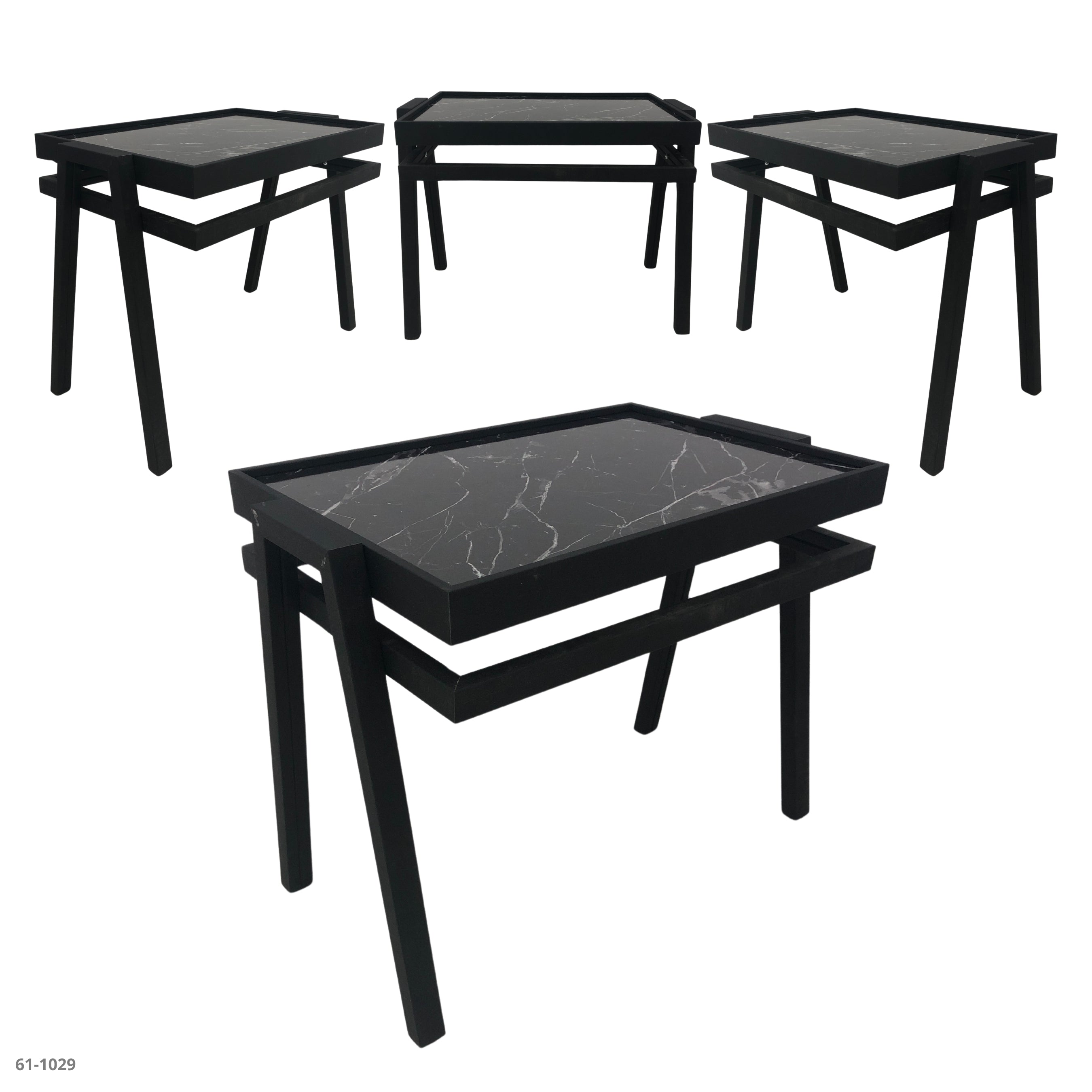 JGO MESITAS 3 PZA NEGRO