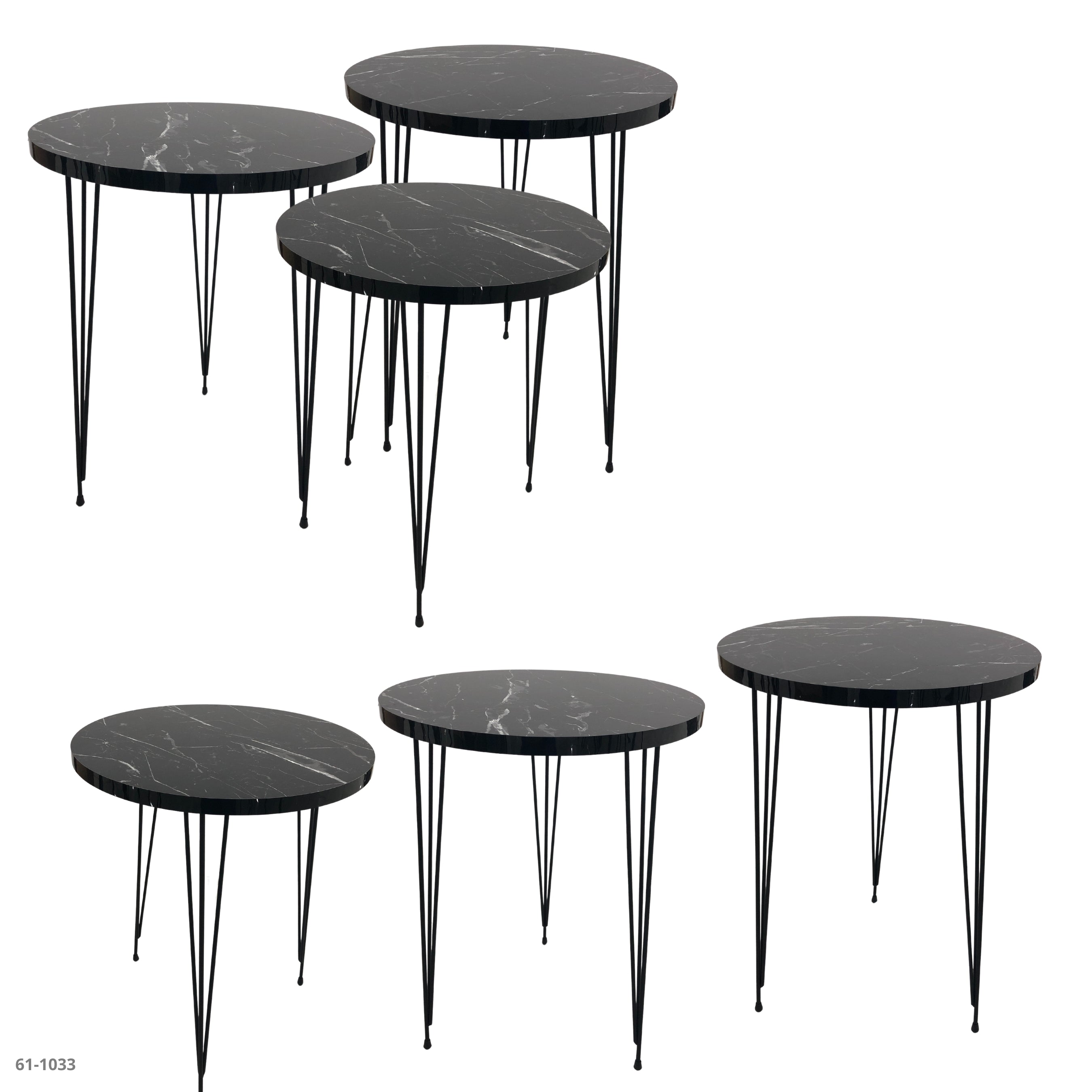 JGO MESITAS 3 PZA NEGRO