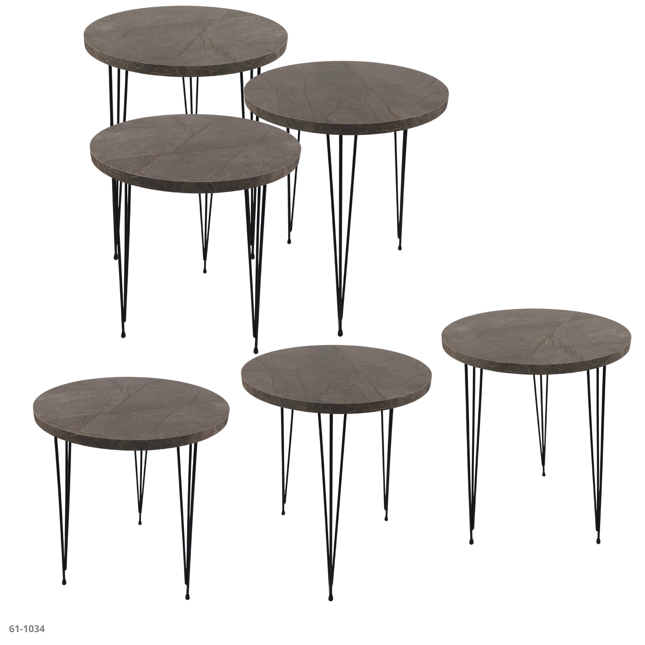 JGO MESITAS 3 PZA GRIS