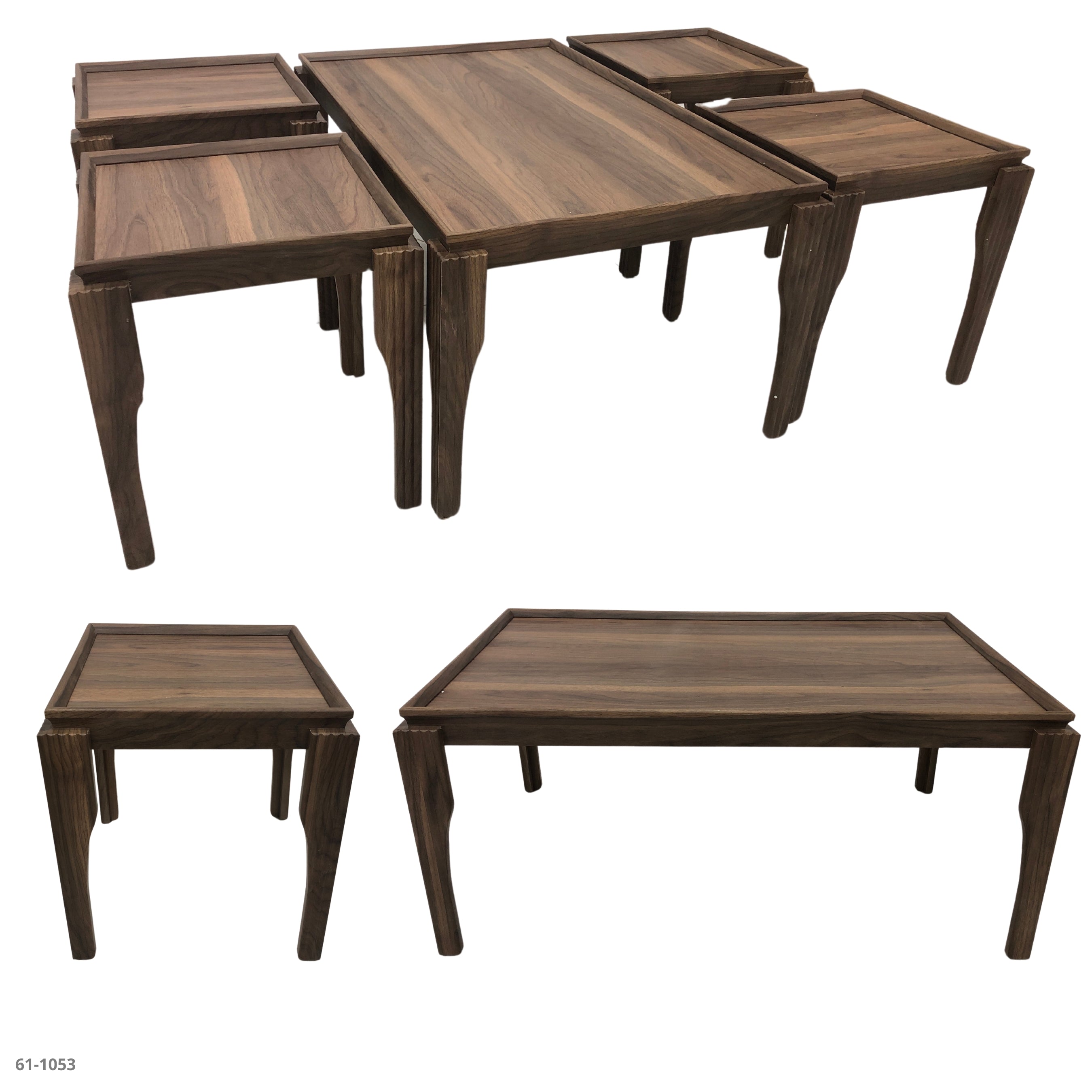 SET OF 5 PIECE TABLES WALNUT / 61-1053
