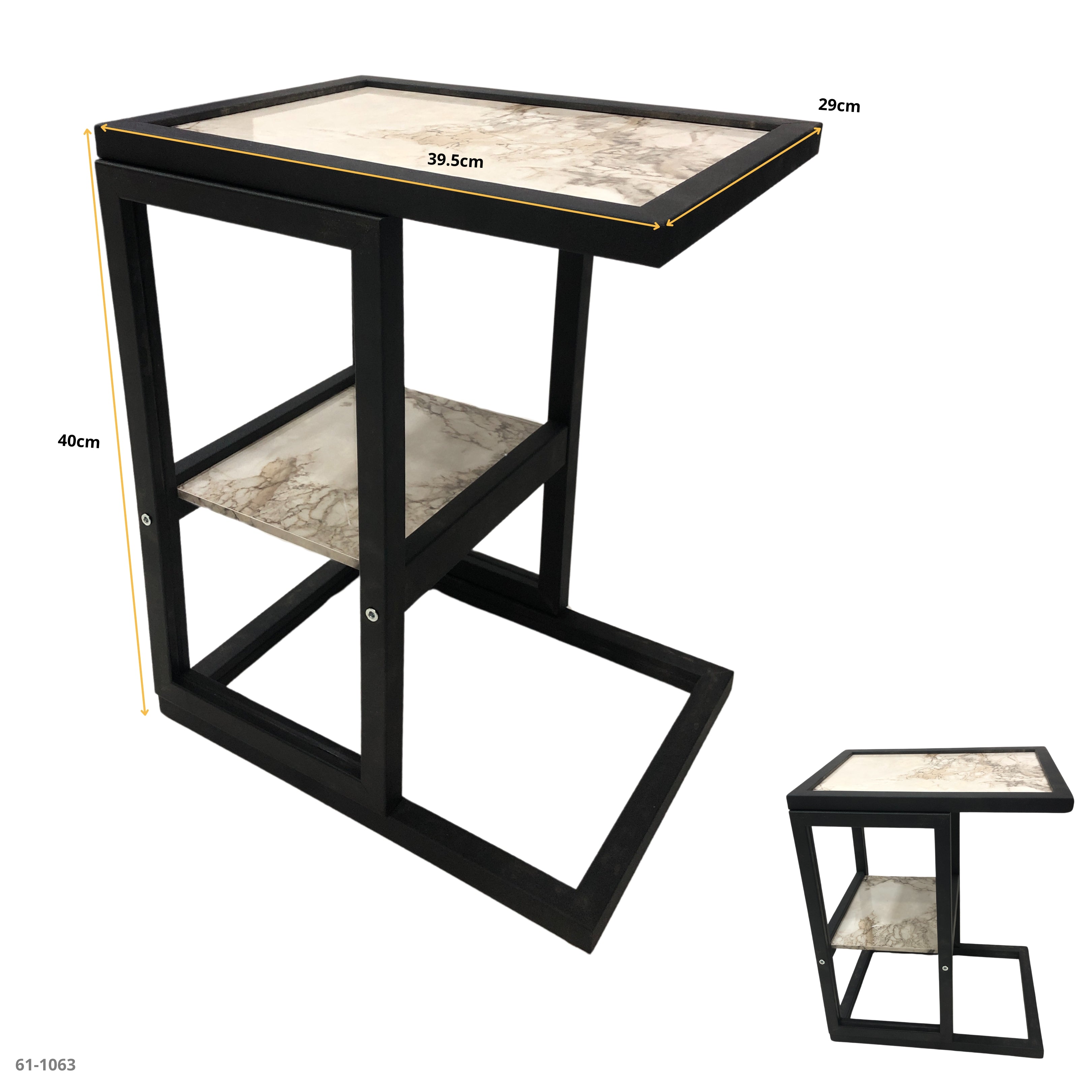 MESITA DE CAFÉ PERSONAL BLANCO/NEGRO