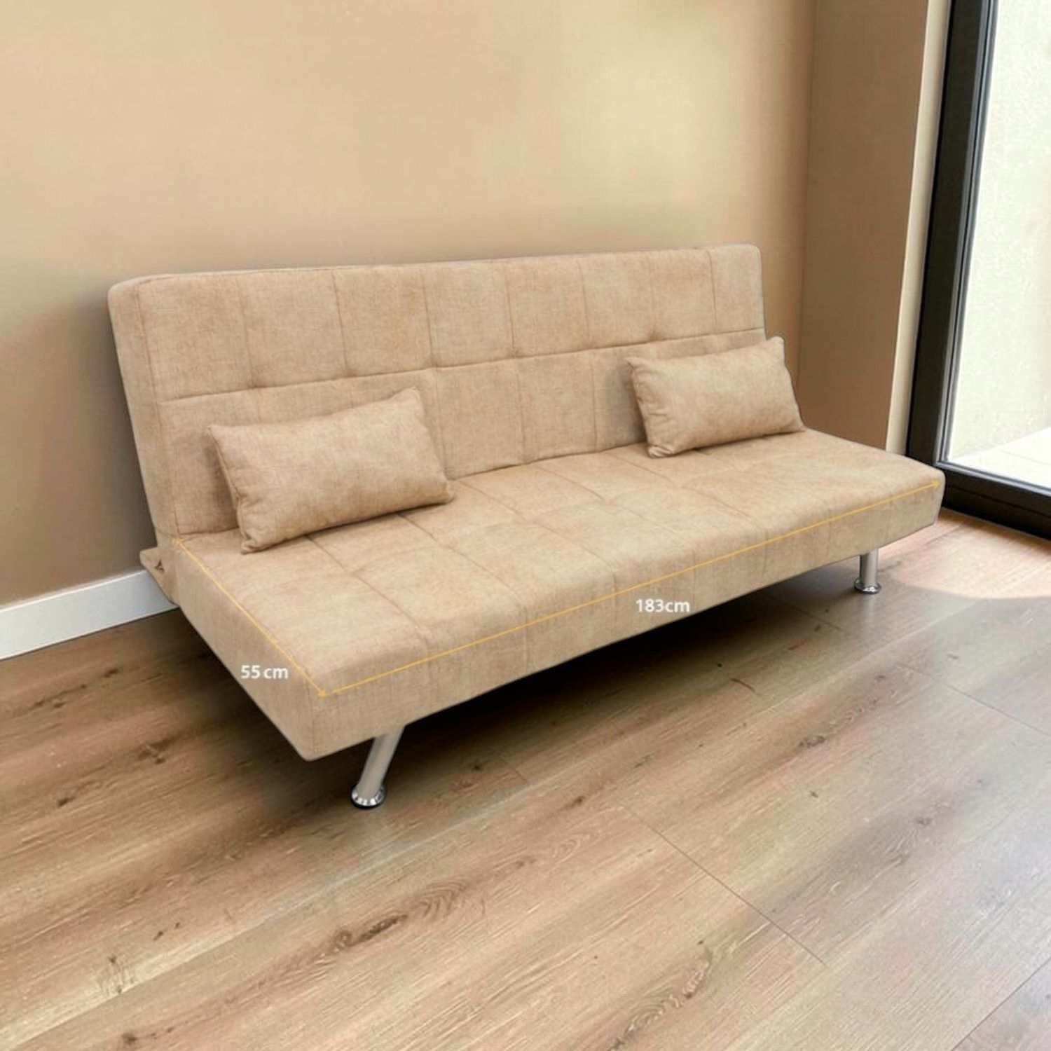 Sofa Cama Lisburn Crema en ambiente