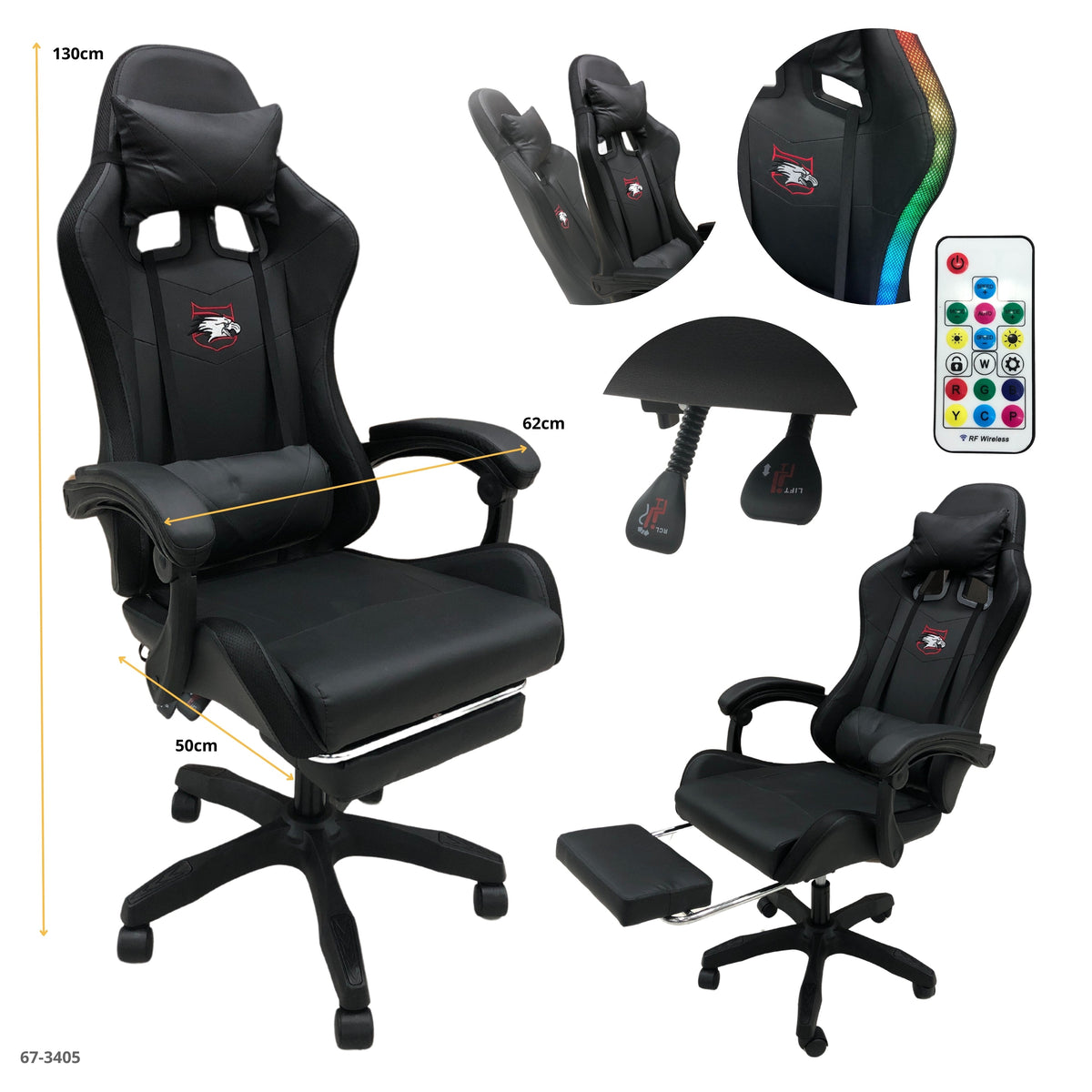 Silla Gaming LED RGB Reclinable - Ref. 67-3405