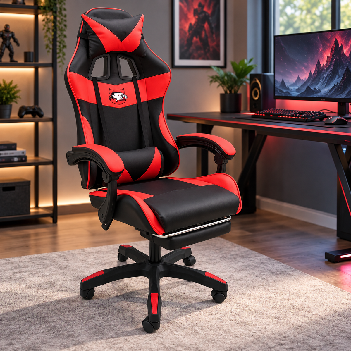 Silla Gaming con Reposa Pie en ambiente