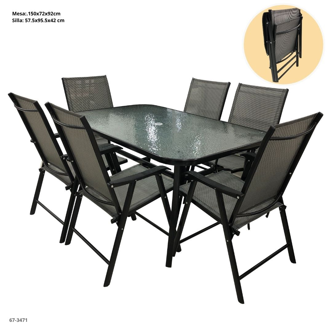 JUEGO DE MESA+6 SILLAS