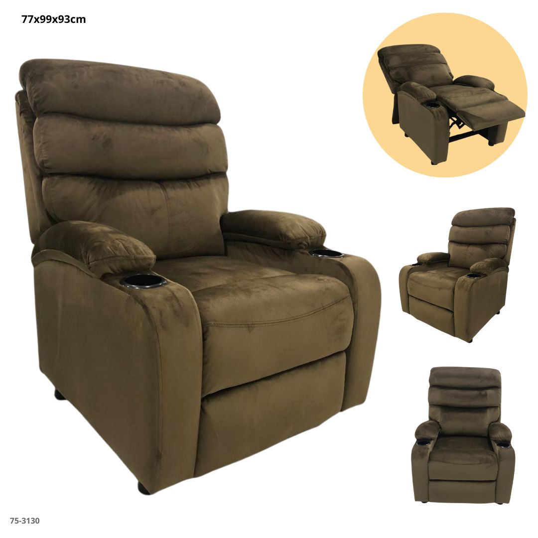 SOFA CHOCOLATE C/PORTAVASOS