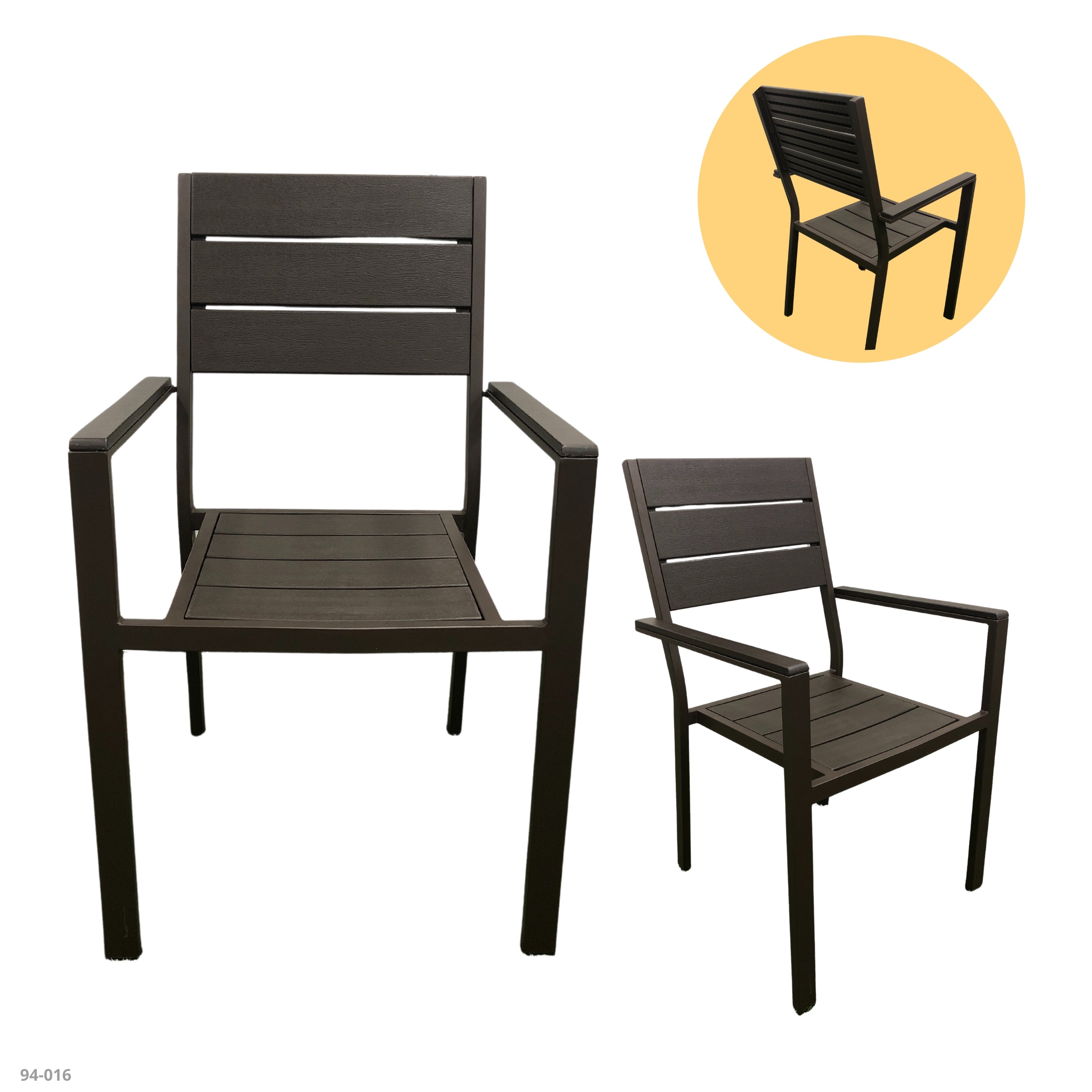 SILLA ASPECTO DE MADERA GRIS YC-051- CHOCOLATE