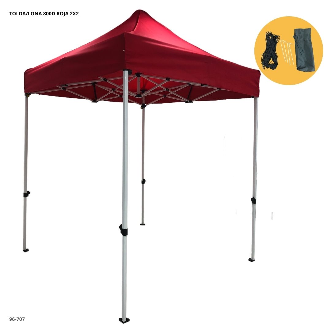 TOLDA/LONA 800D ROJA 2X2