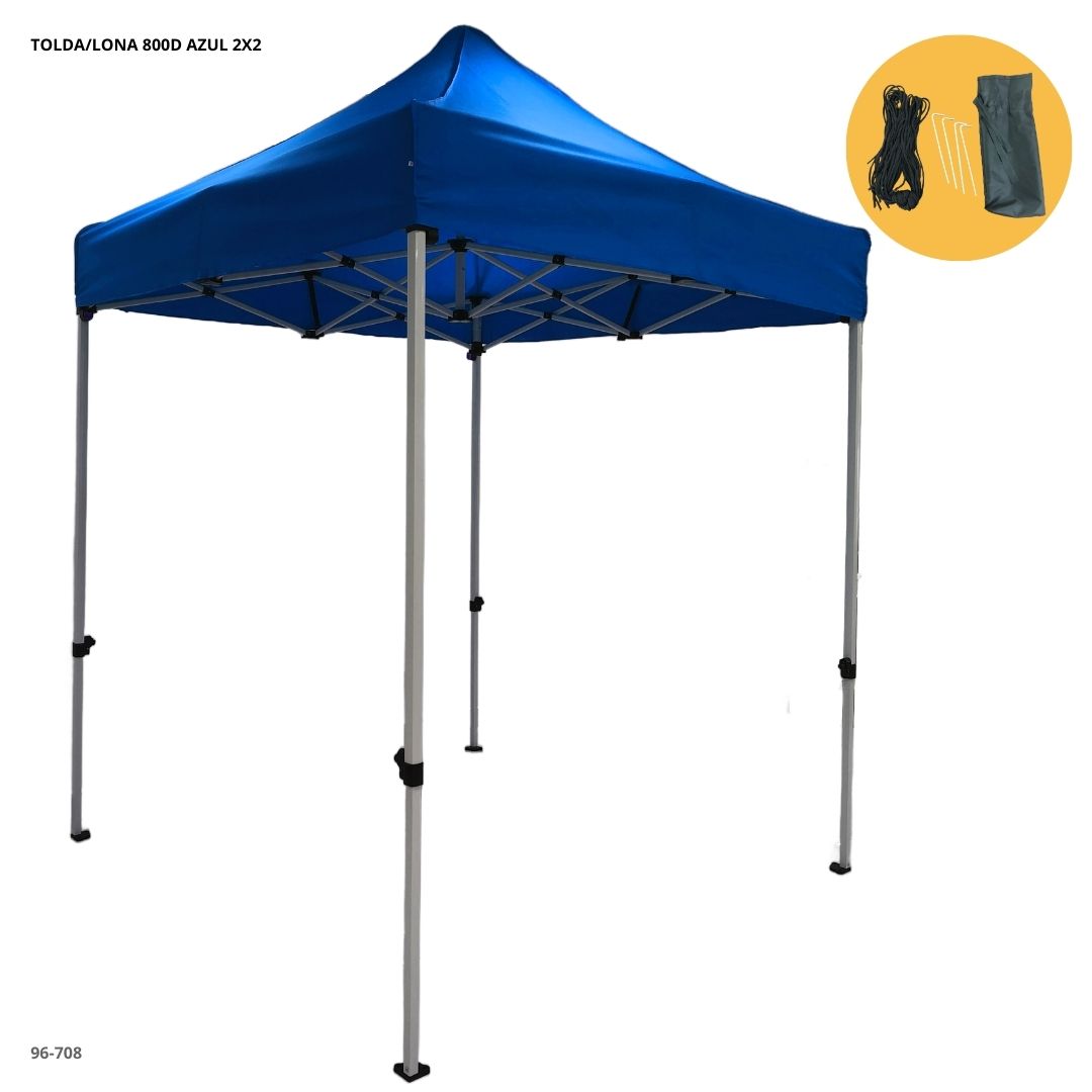 TOLDA/LONA 800D AZUL 2X2 - plegable