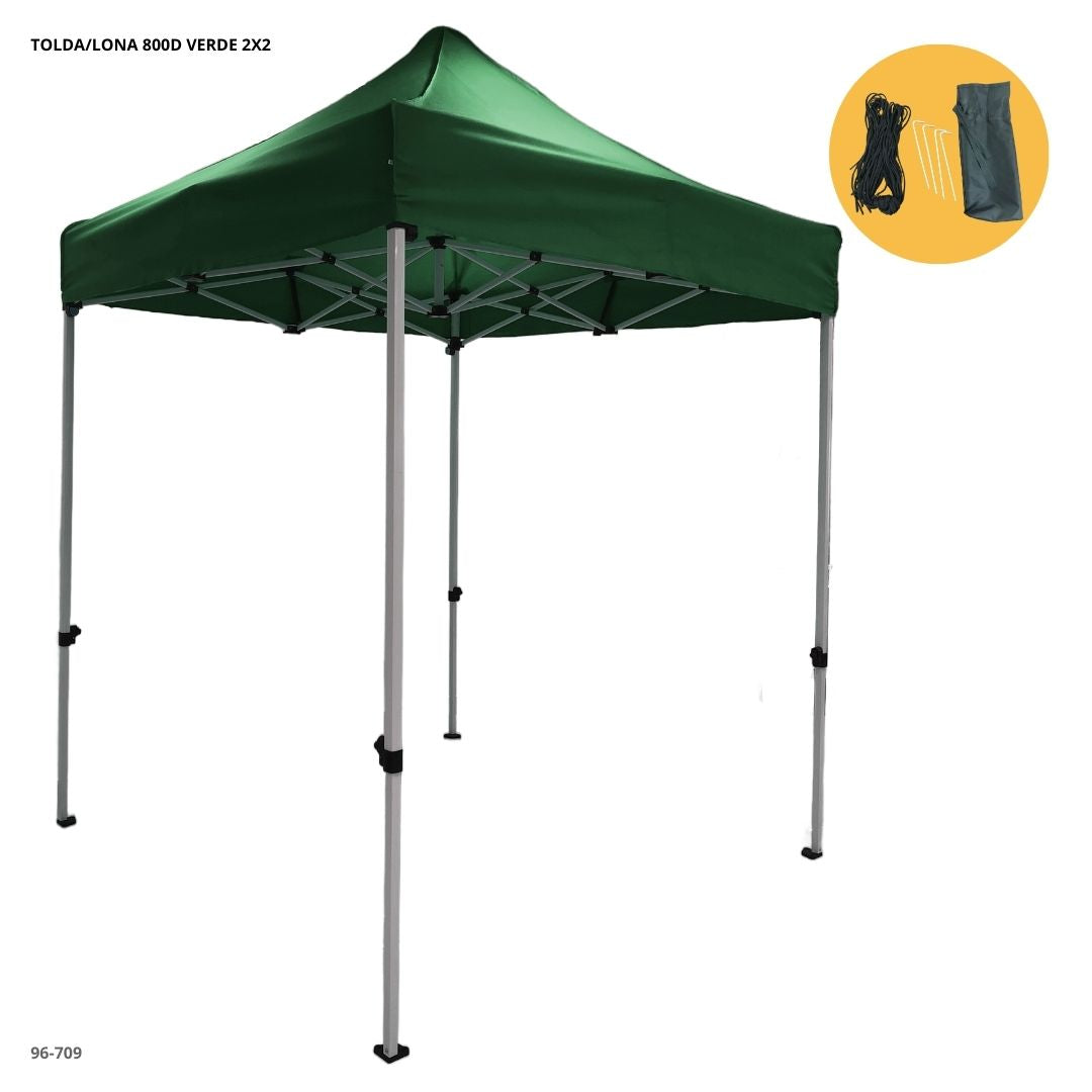 TOLDA/LONA 800D VERDE 2X2
