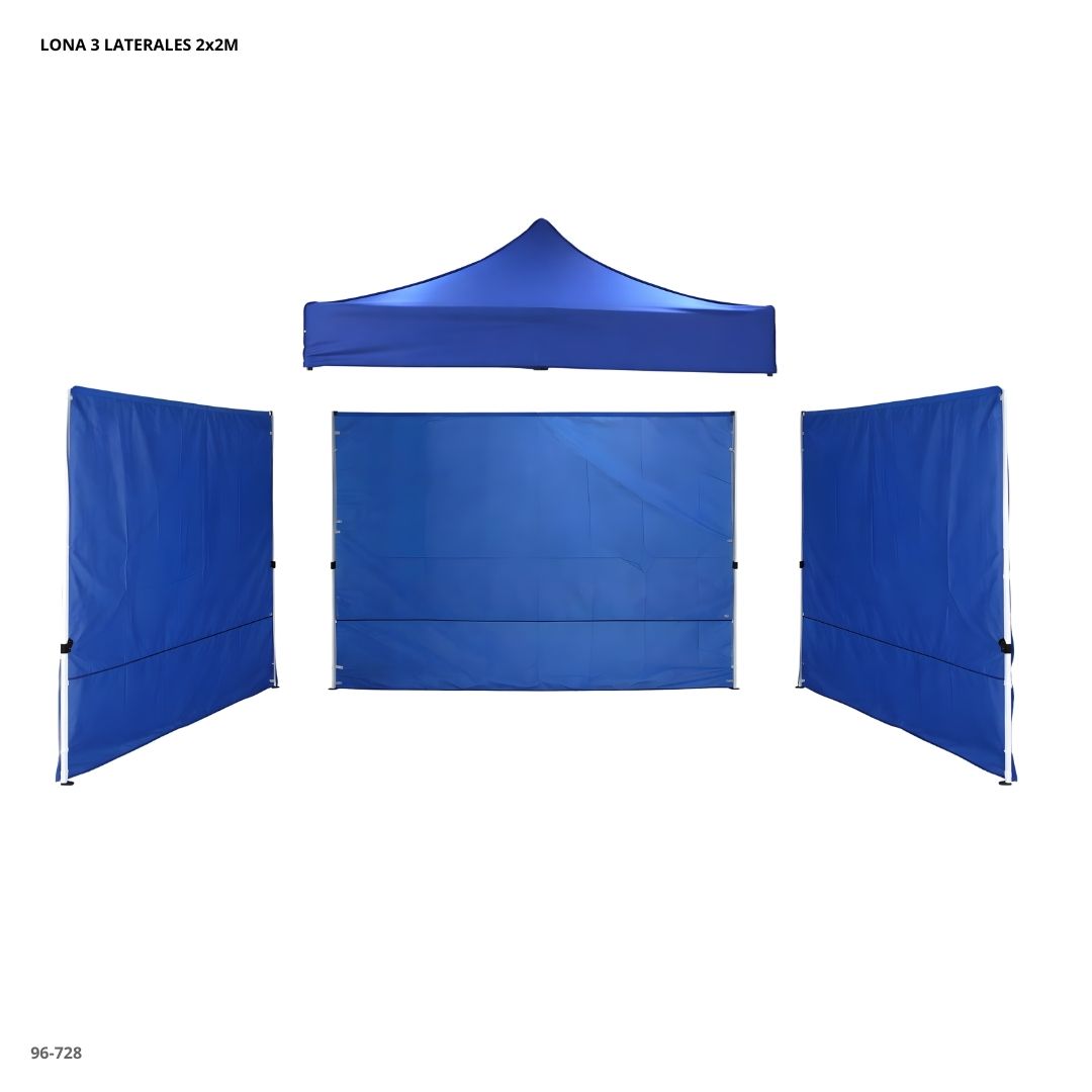 LONA 3 LATERALES AZUL 2X2