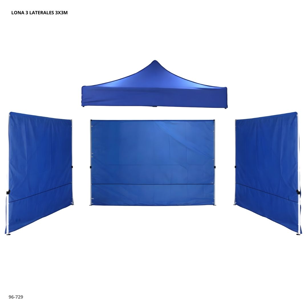 LONA 3 LATERALES AZUL 3X3