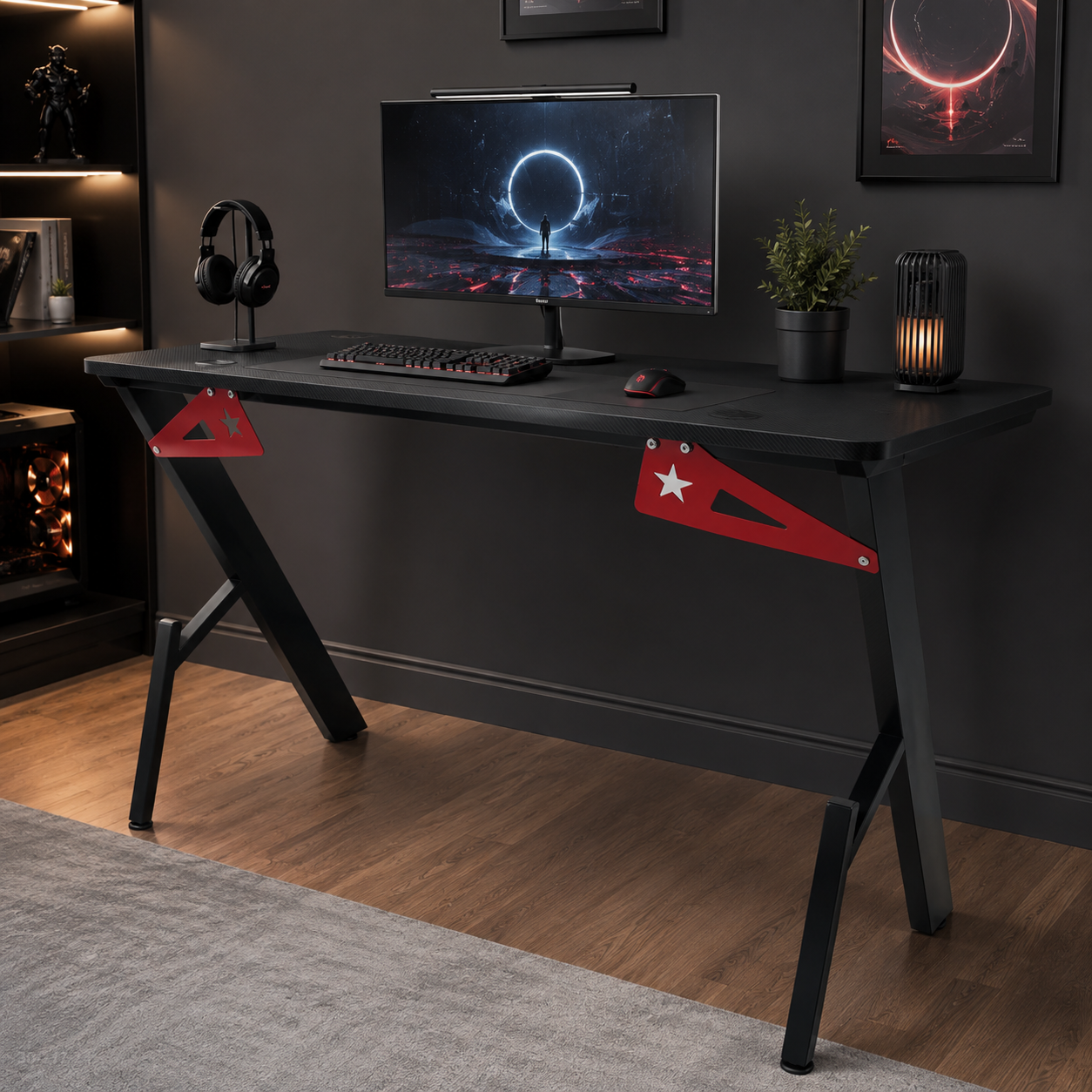 Mesa Gaming 120*60*74CM Negro