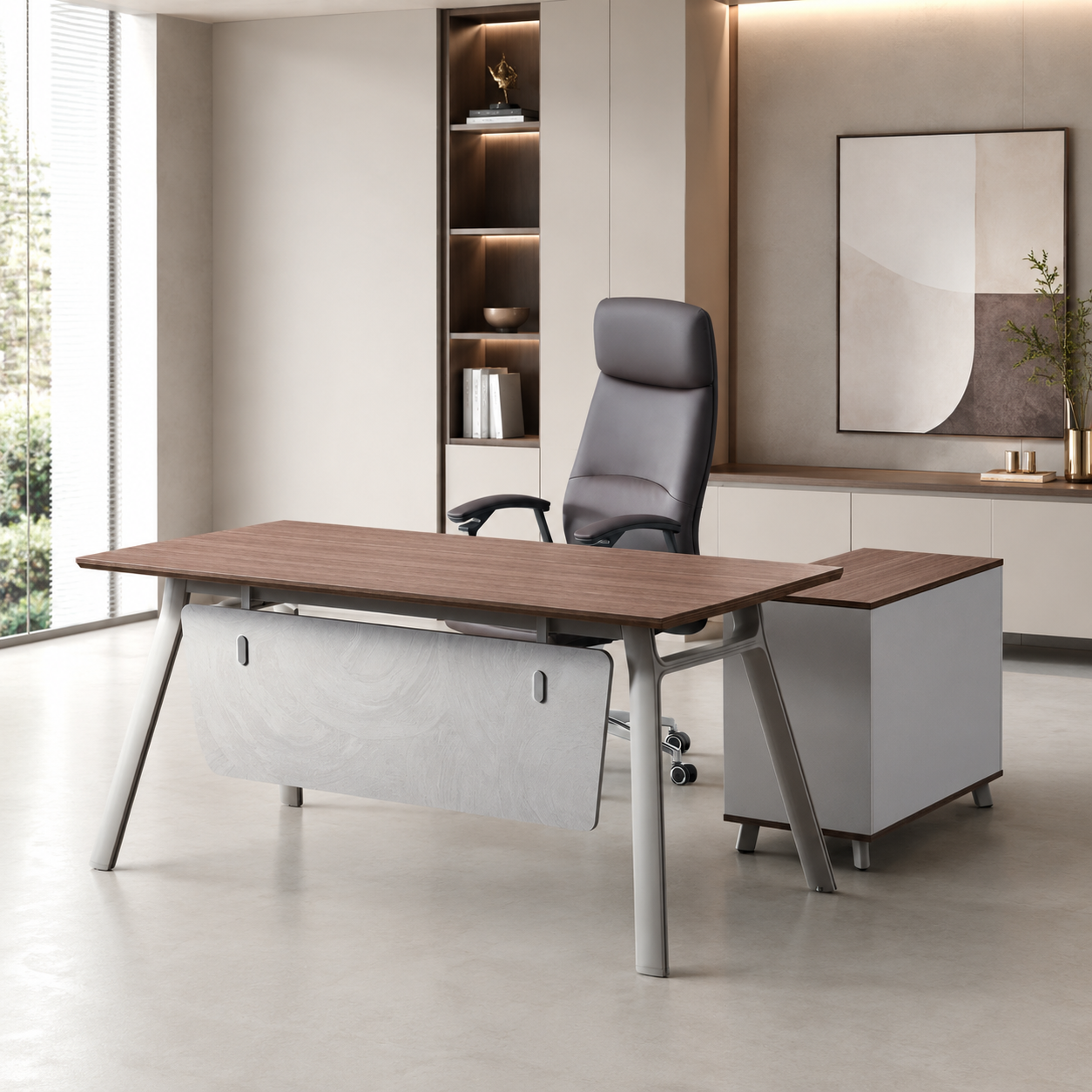 ESCRITORIO 160*80*75CM CON GABINETE