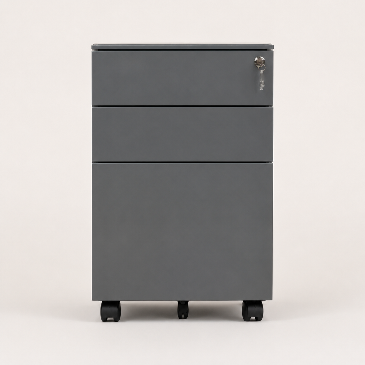 ARCHIVADOR METALICO 3 GAVETAS PEQUEÑO CON RUEDAS