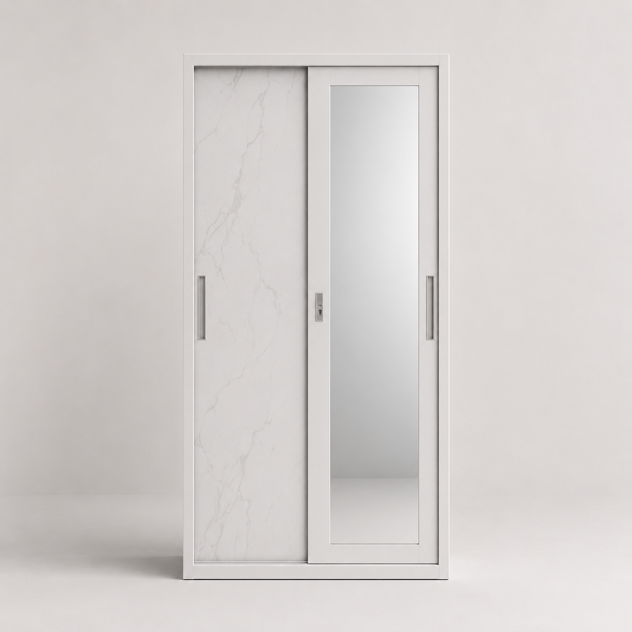 CLOSET METALICO CON PUERTAS CORREDIZA Y ESPEJO 185X90X50