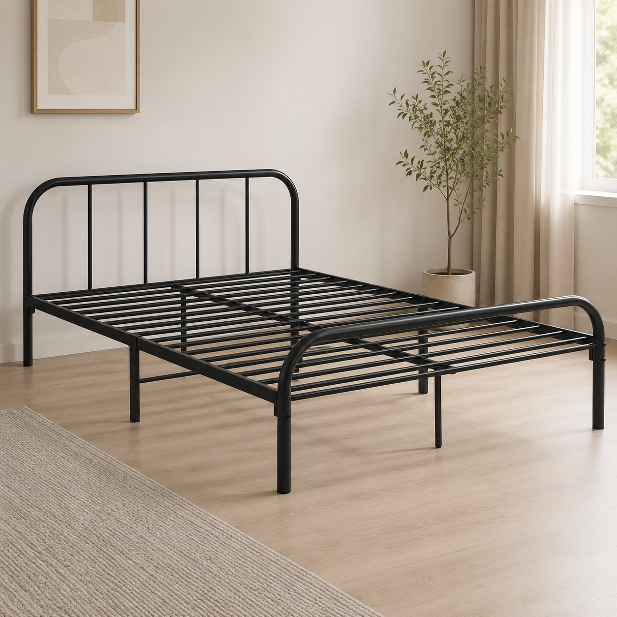 CAMA FULL DE METAL NEGRO