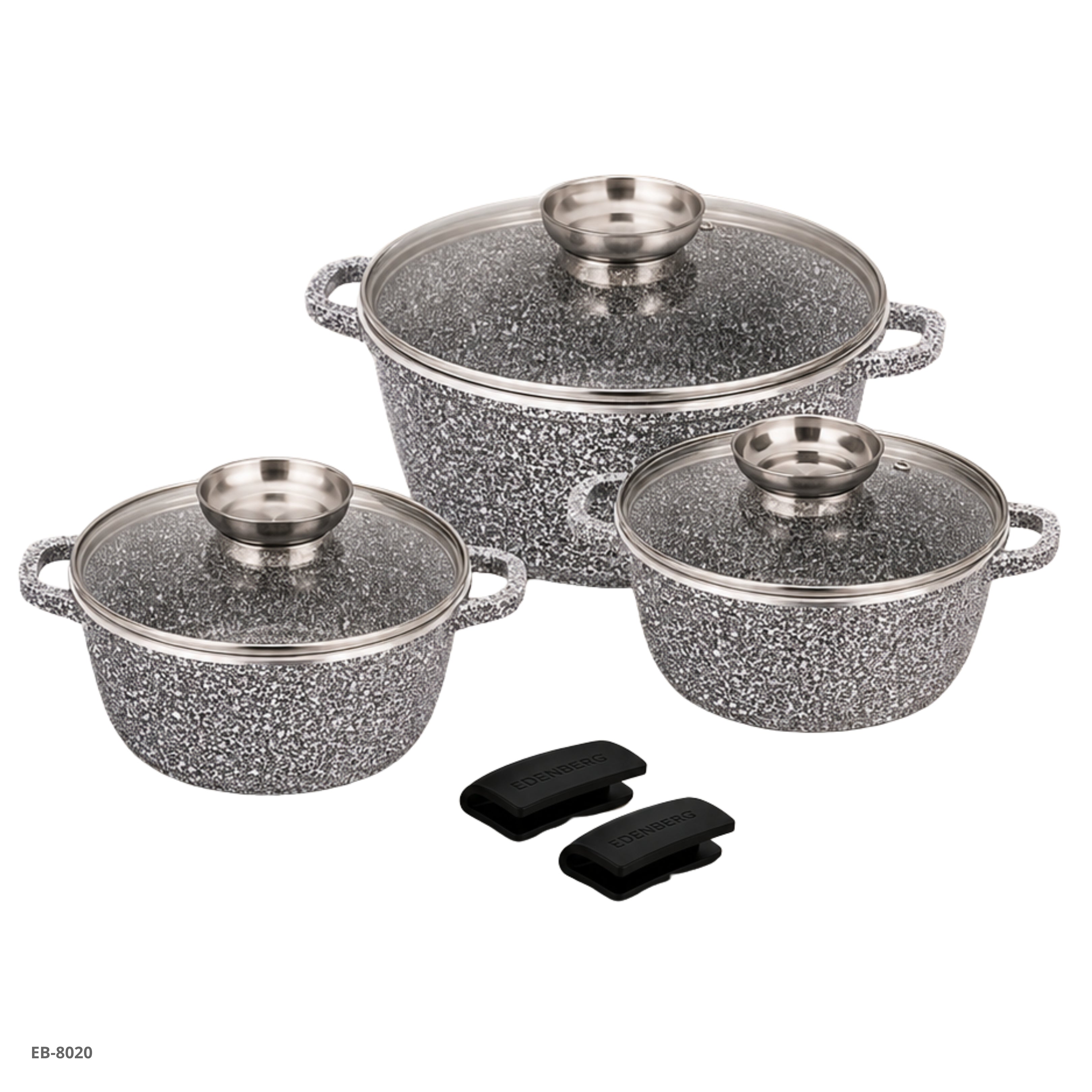 Set de Cacerolas 6 Piezas — Granito Edenberg - Ref. EB-8020