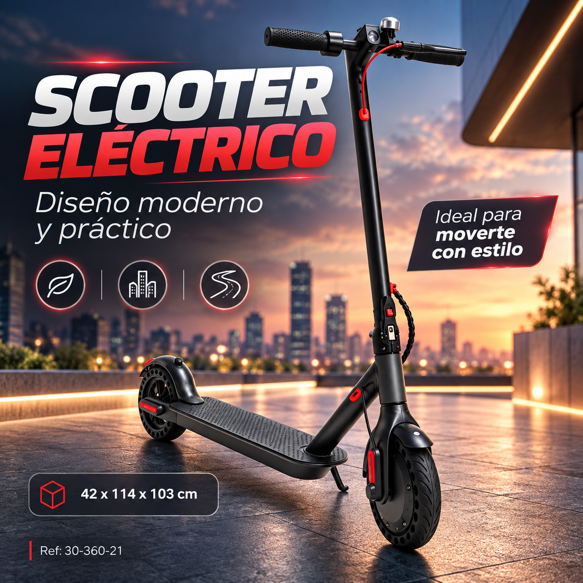 Scooter Eléctrico Plegable para Adulto M187