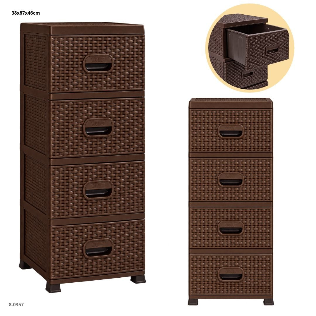 GAVETERO RATTAN BROWN CHOCOLATE