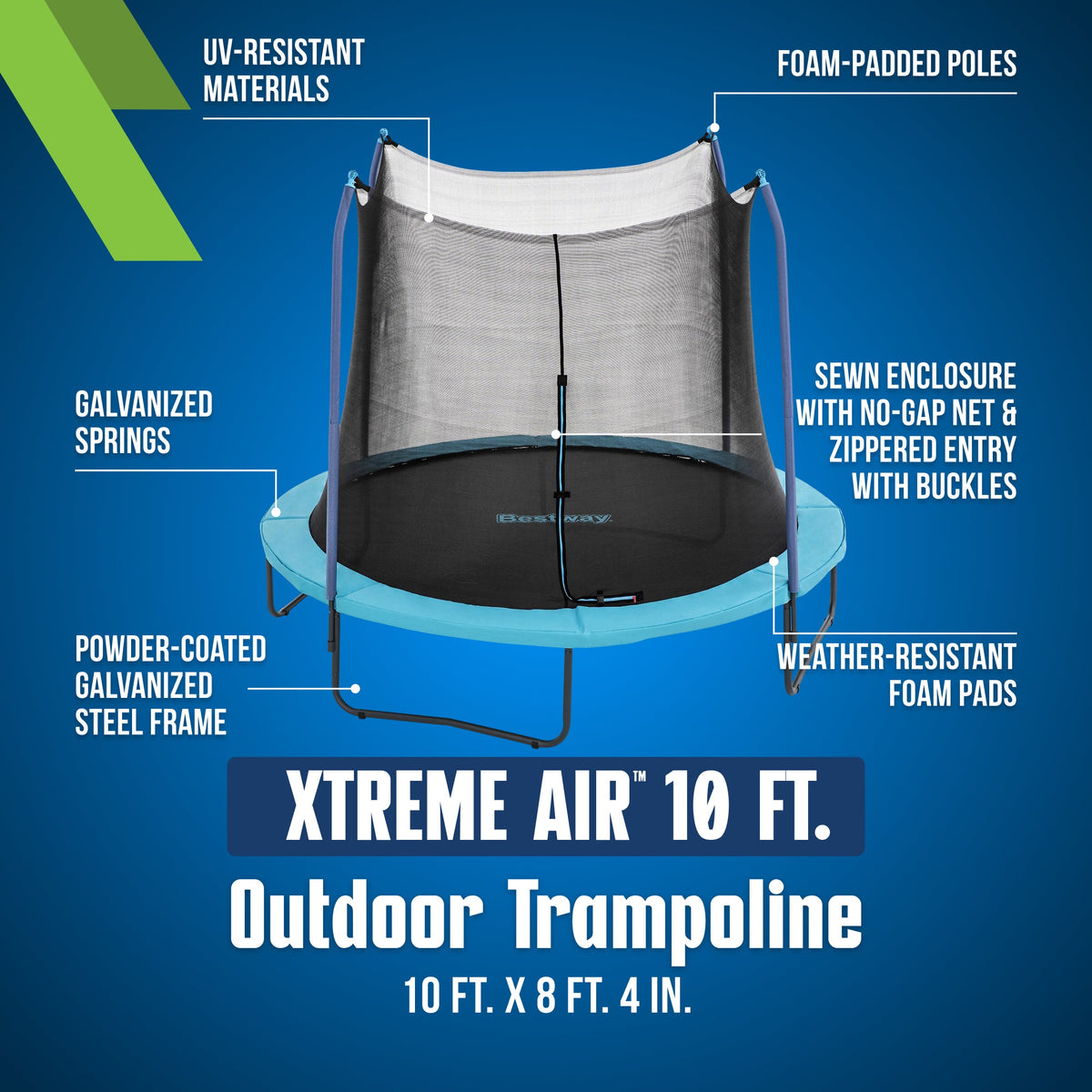 Trampolín Bestway Xtreme Air 10 pies (305 cm) con Red de Seguridad
