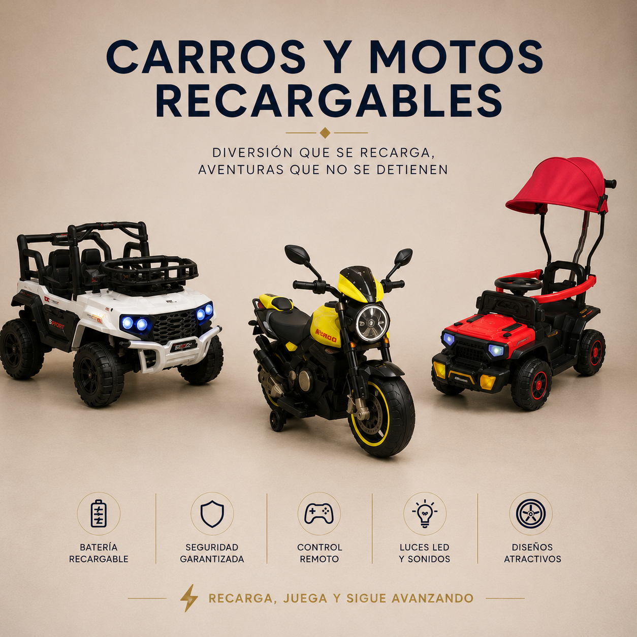 carros y motos recargables