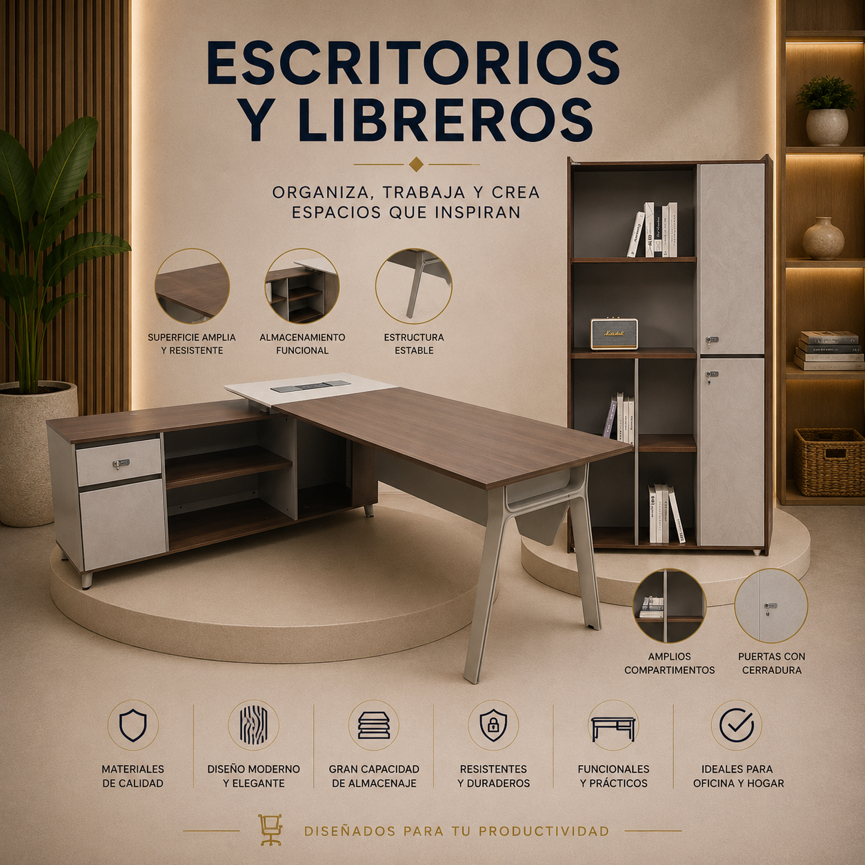 escritorios y libreros