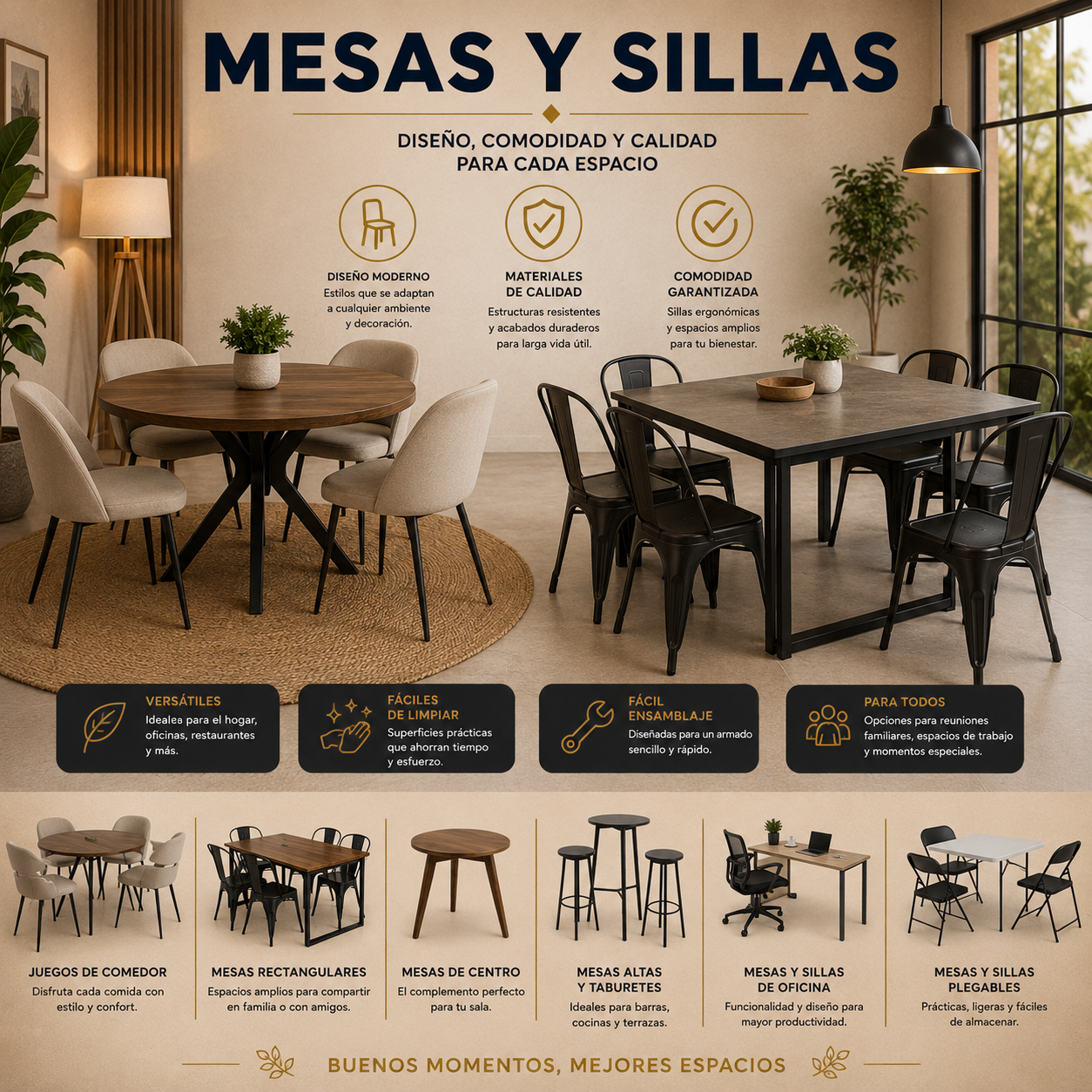 mesas y sillas