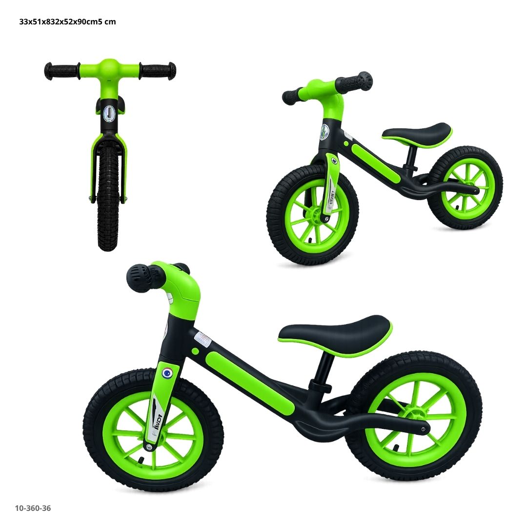 BICICLETA BALANCE SIN PEDAL VERDE PARA NIÑOS