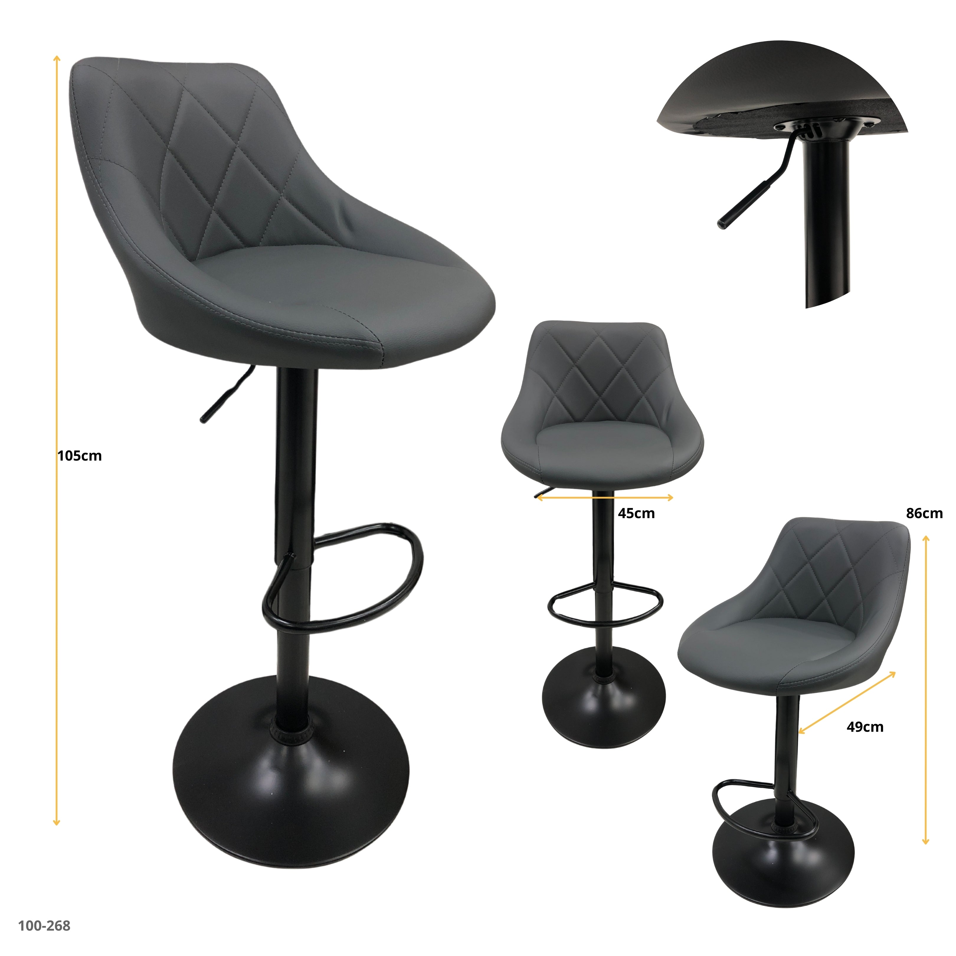 GREEN FABRIC BAR CHAIR / 30-212-88