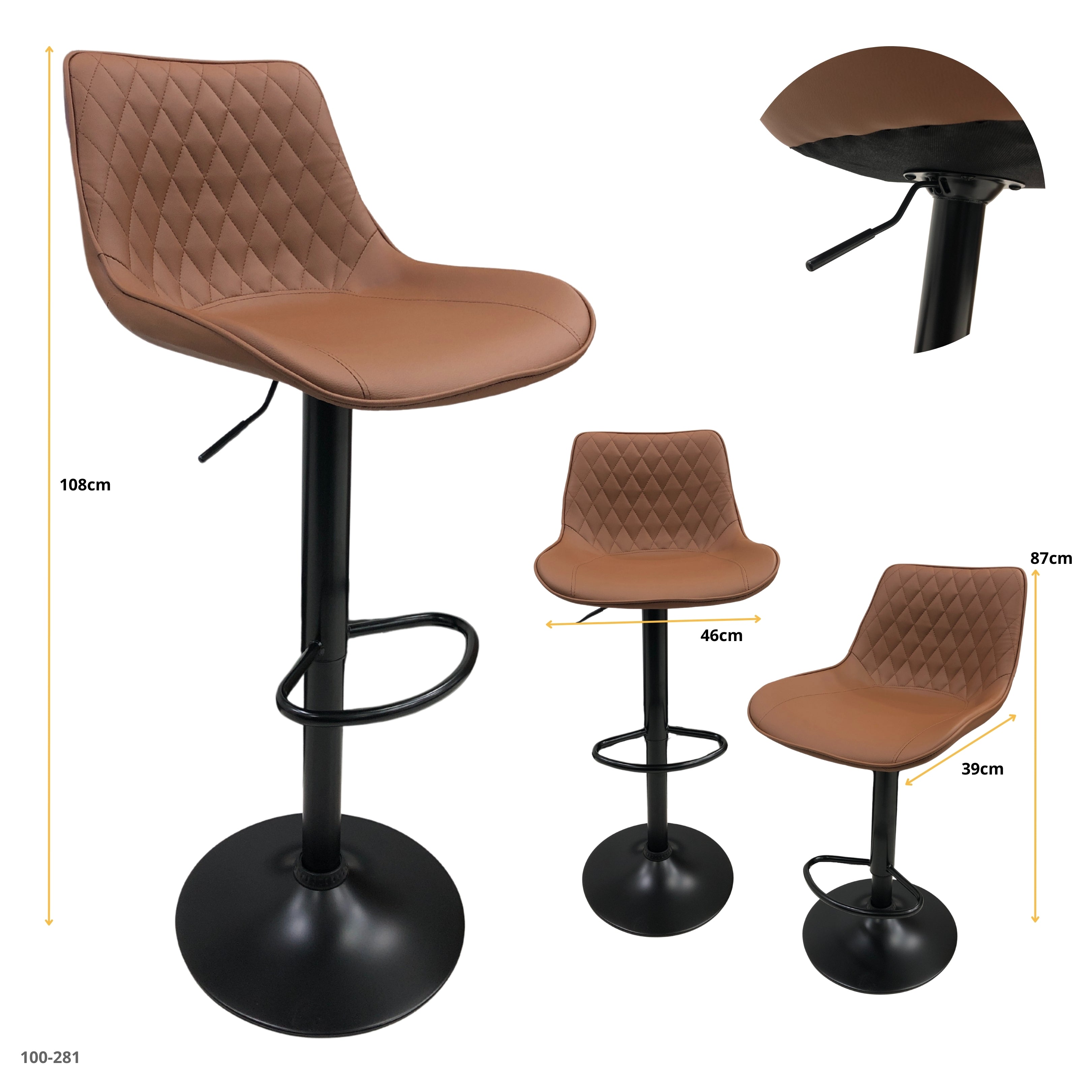 GREEN FABRIC BAR CHAIR / 30-212-88