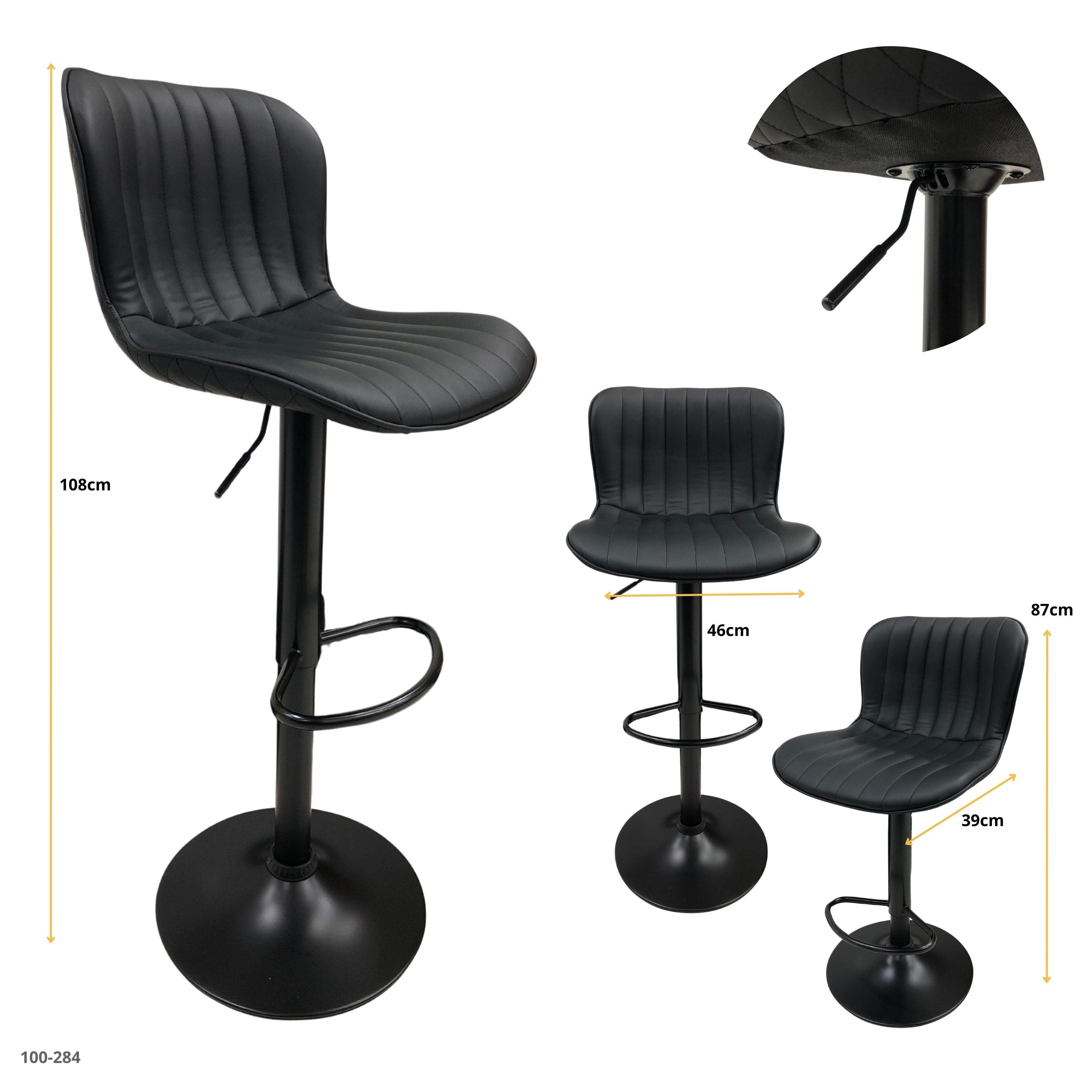 GREEN FABRIC BAR CHAIR / 30-212-88