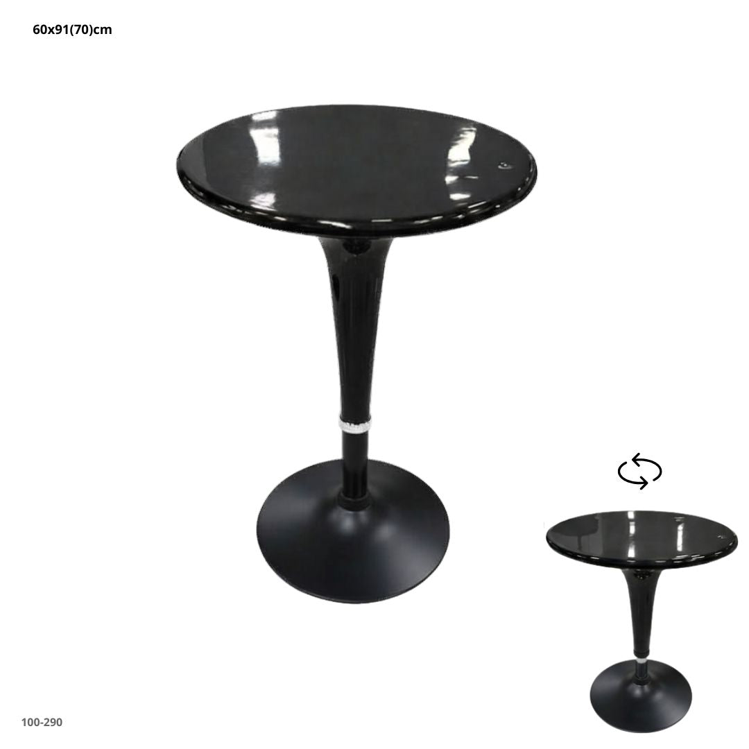 MESA DE BAR NEGRA/BASE NEGRA