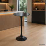 Mesa de Bar Mármol Negro Base Negra 60 cm - en ambiente (100-296)
