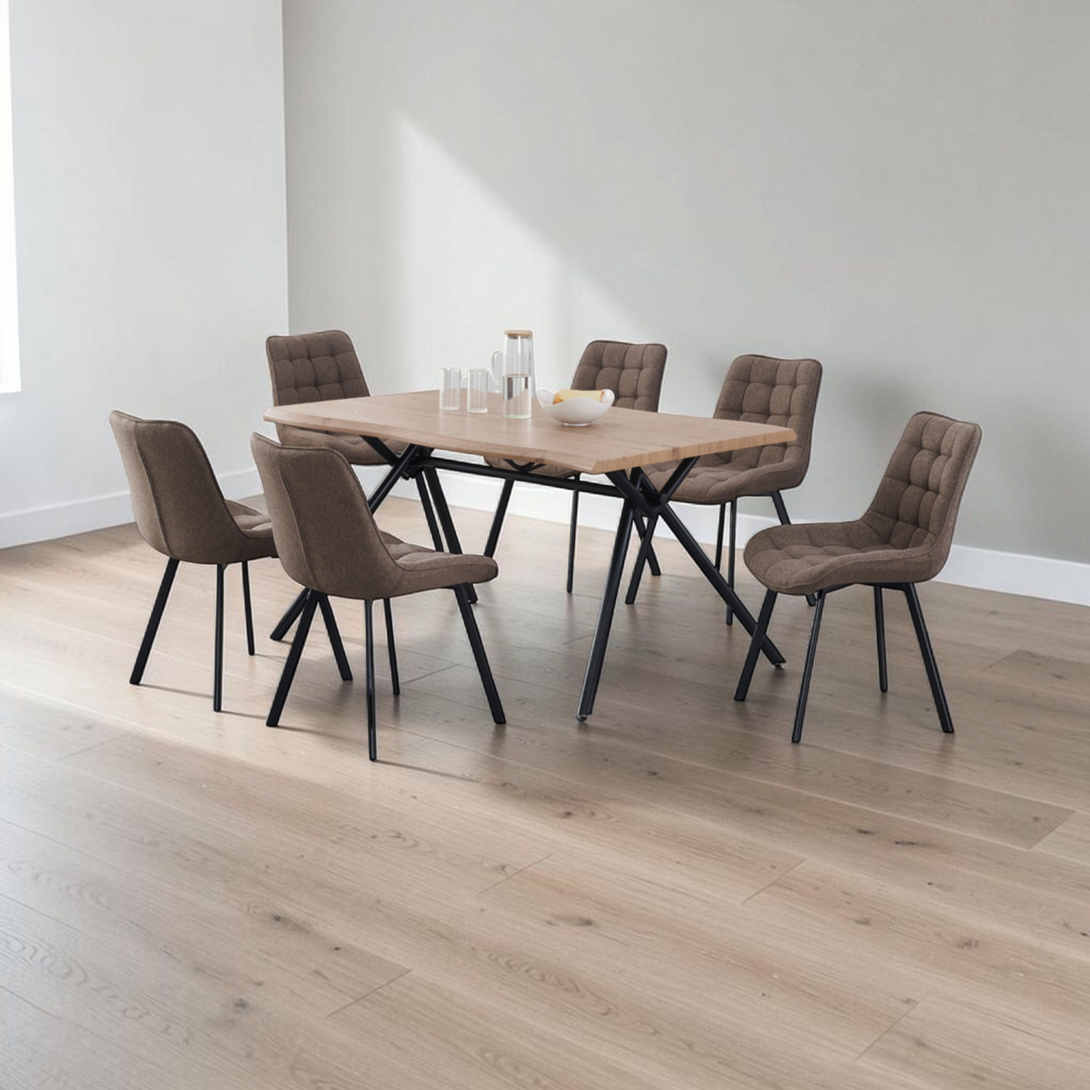 Juego de Comedor Chocolate 6 Sillas en ambiente