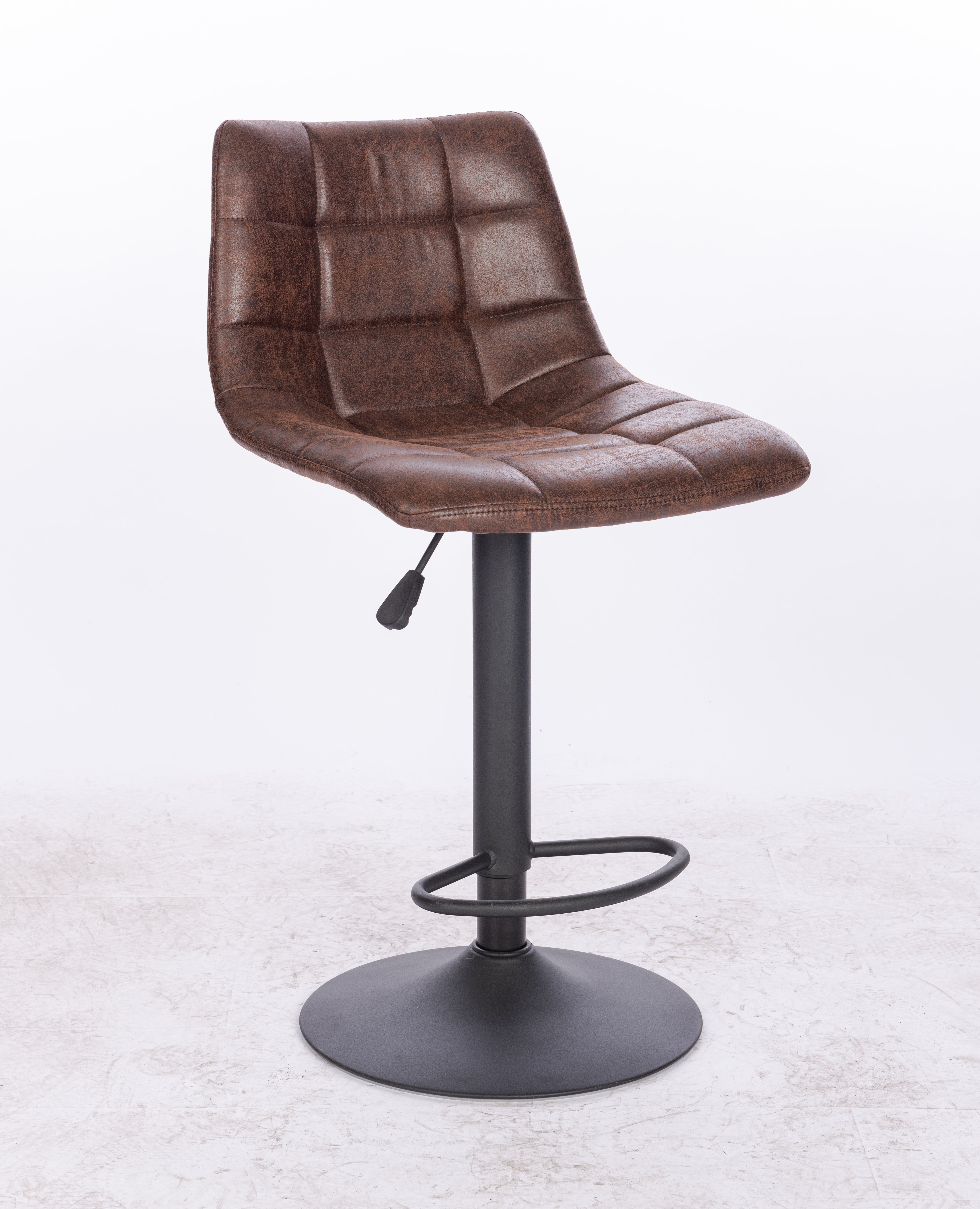 Silla de Bar Cuerina Chocolate Base Negra - vista 4 - Ref. 105-164