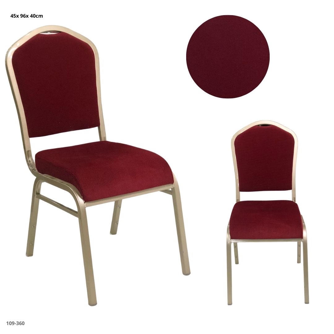 SILLA DE EVENTO ROJA C/DORADO