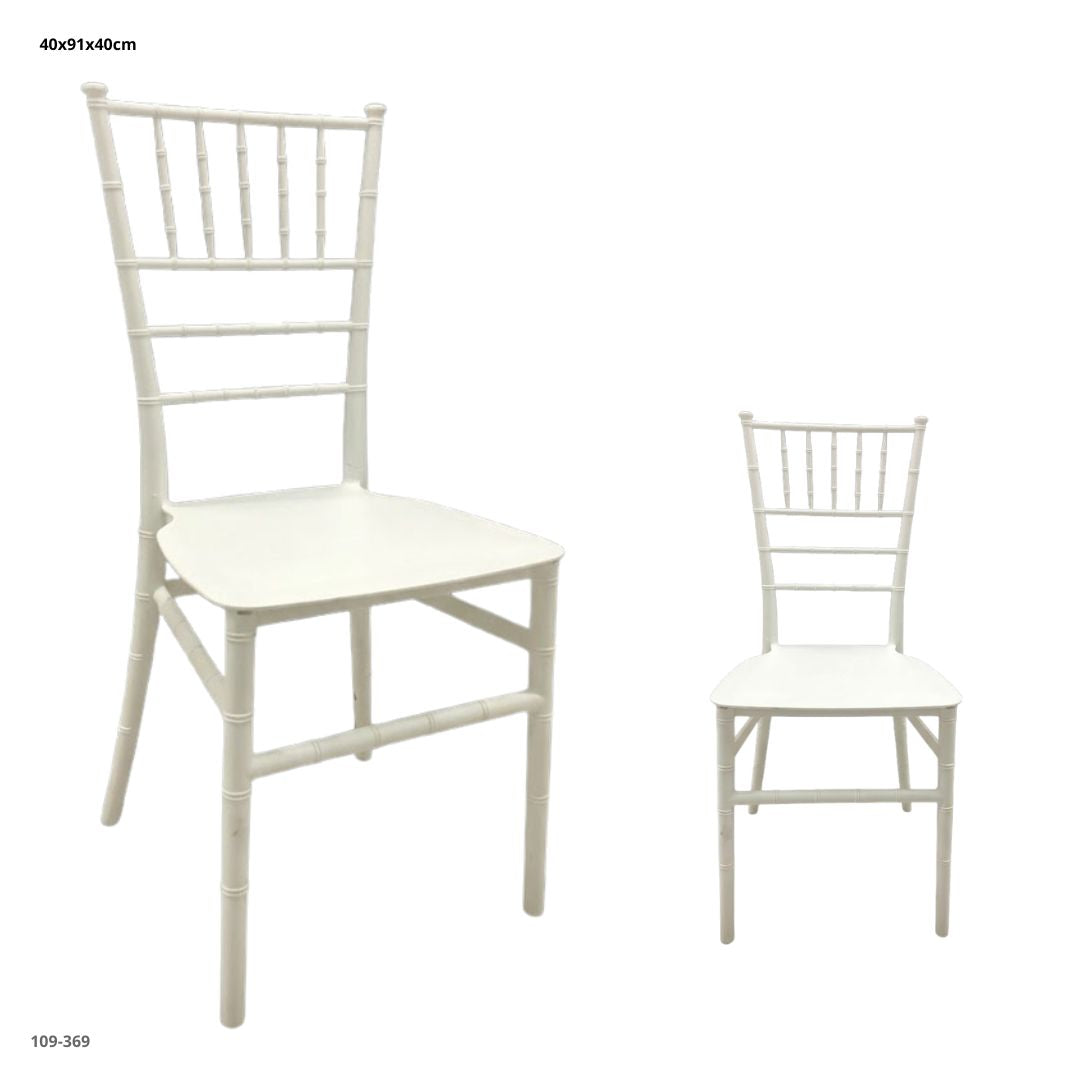 SILLA DE EVENTO TIFANY PLASTICO BLANCO