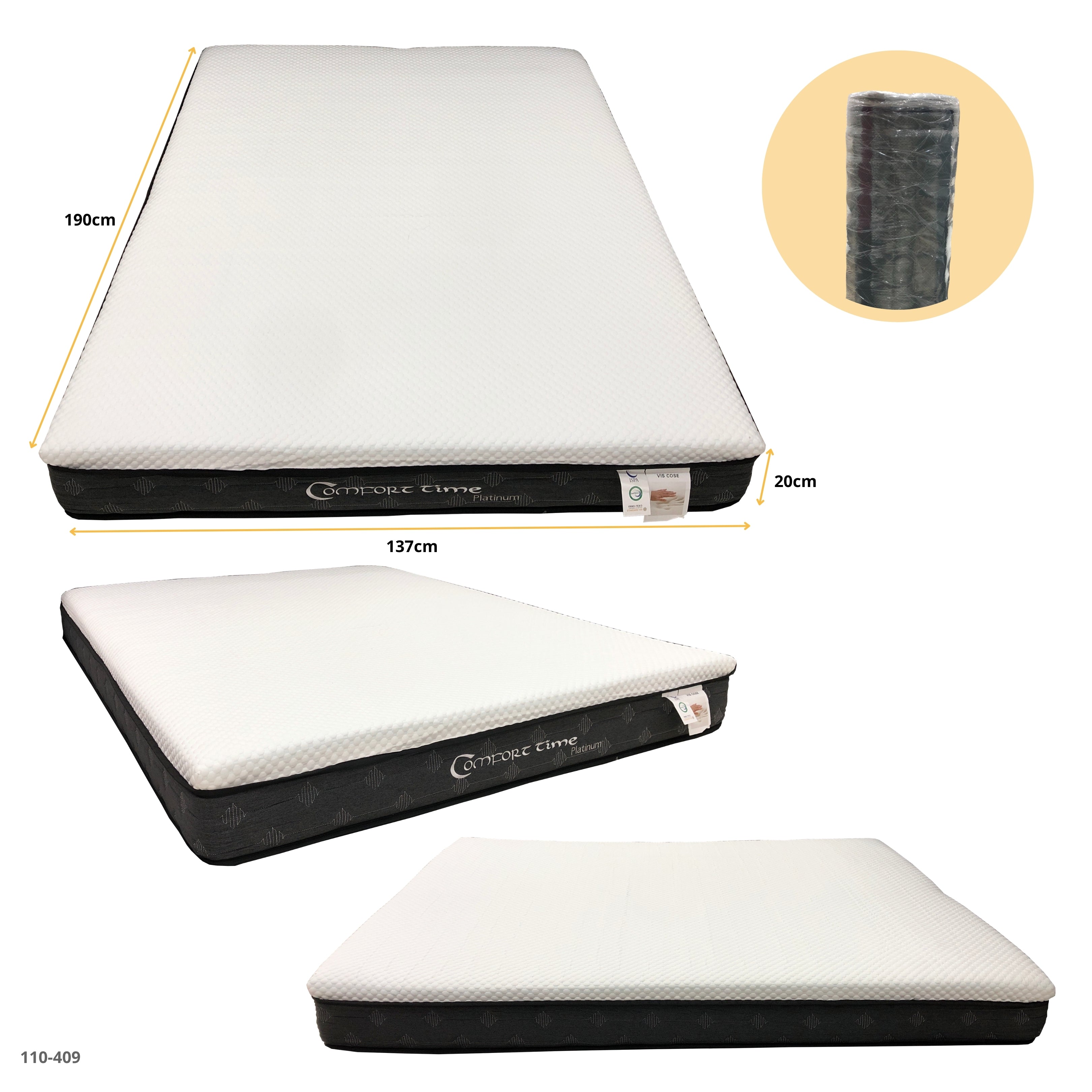 COLCHON EMPACADO AL VACIO COMFORT TIME Platinum