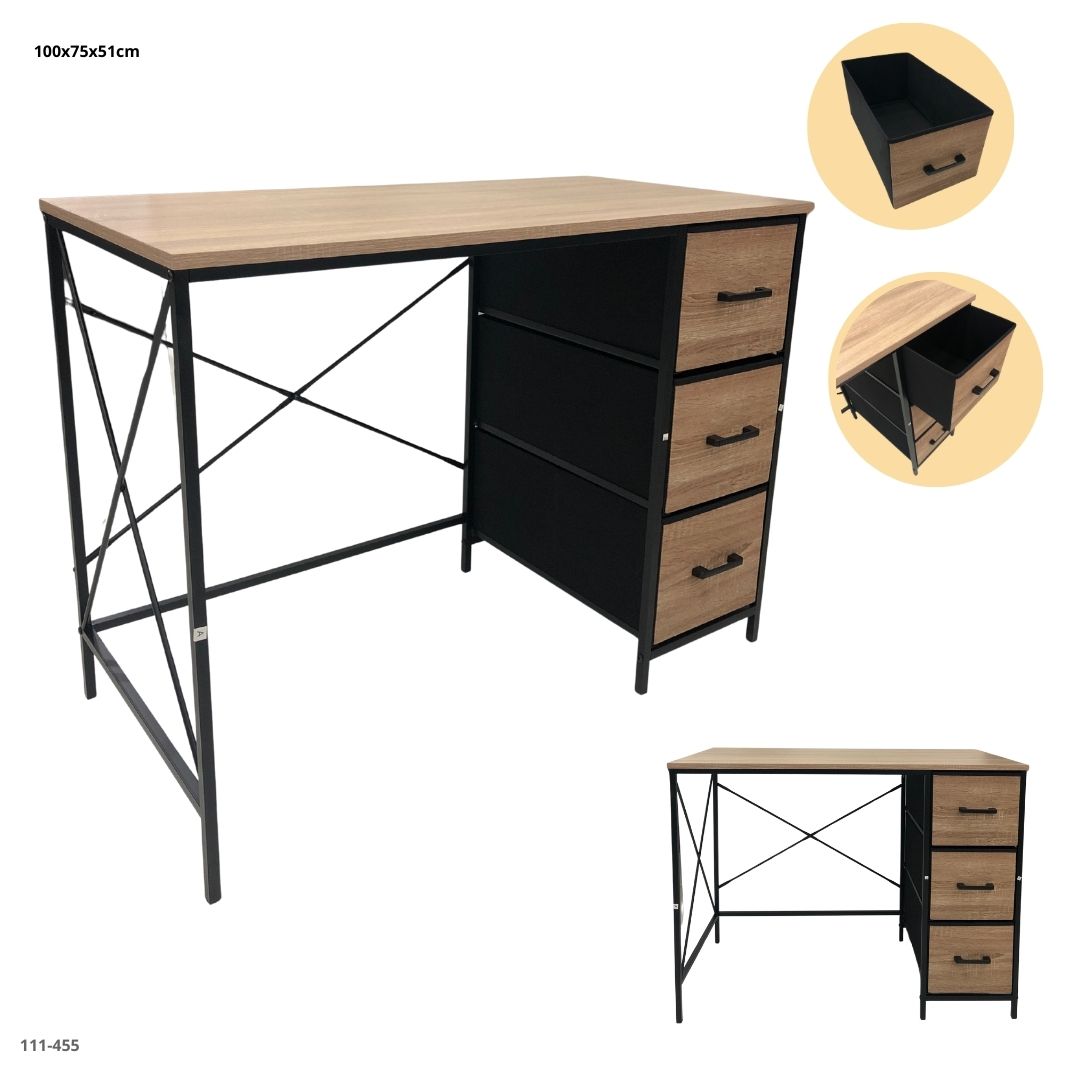 ESCRITORIO C/3 GAVETAS 100*75*51CM