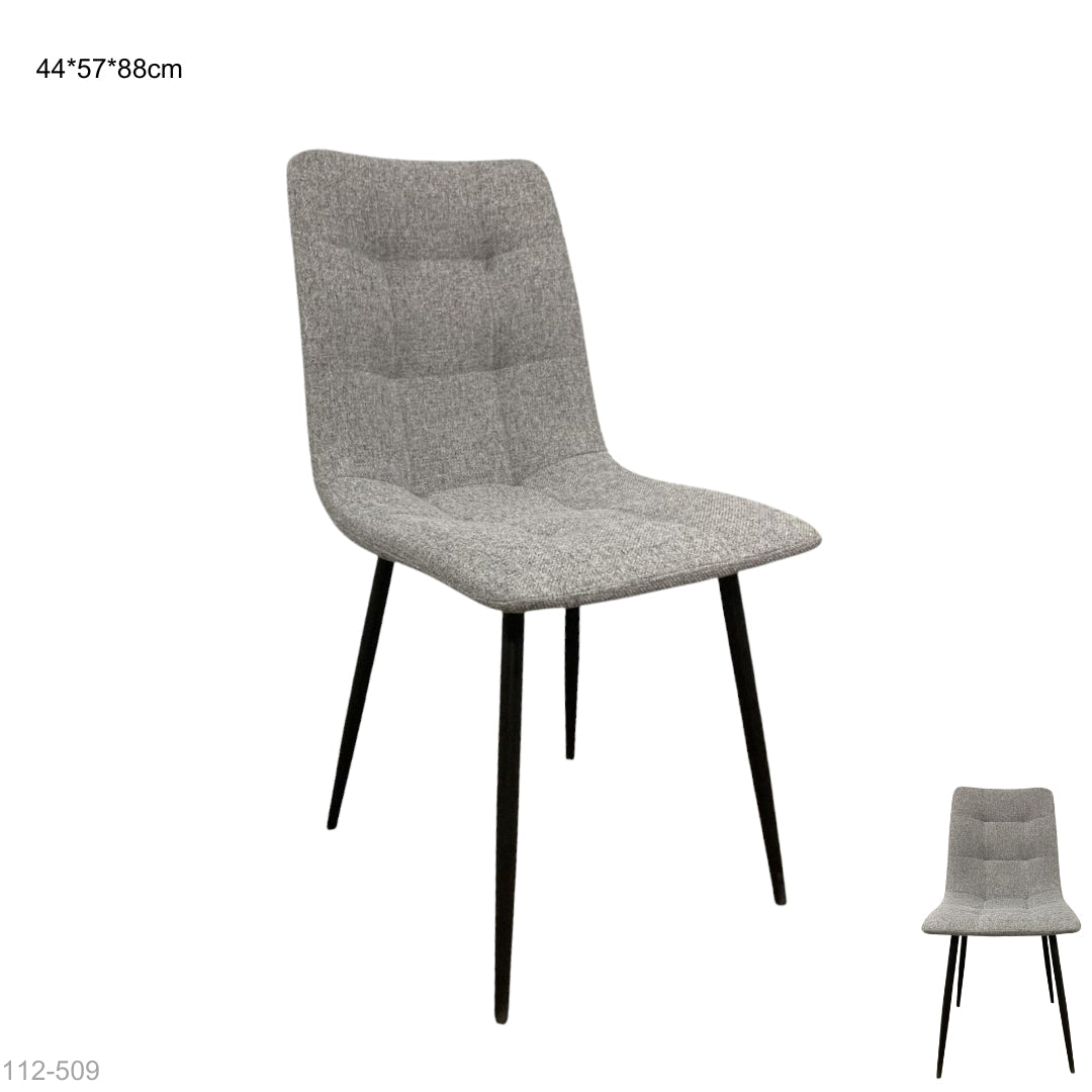 SILLA MODERNA TELA GRIS CLARO 44*57*88cm