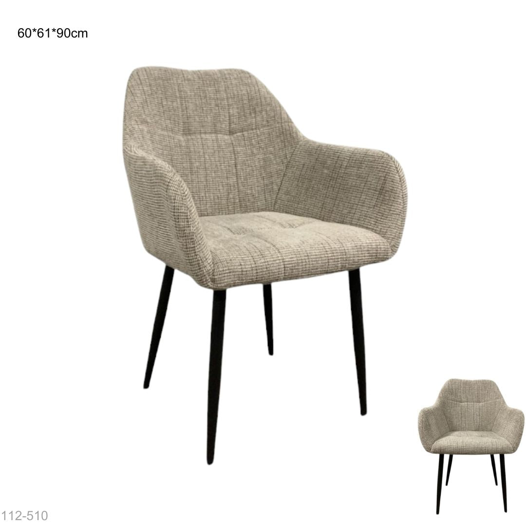 SILLA MODERNA TELA BEIGE CLARO 60*61*90CM
