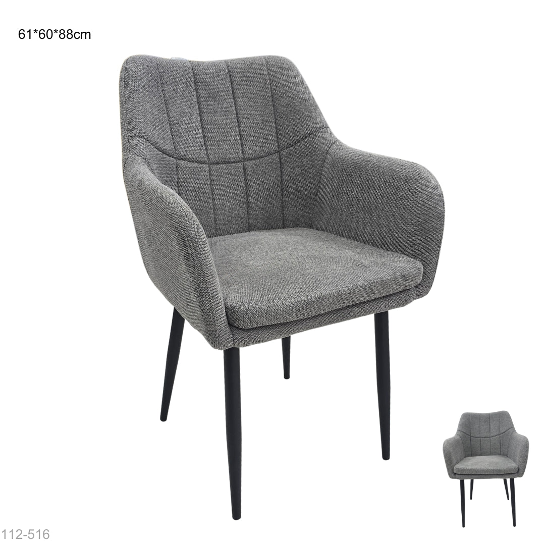 SILLA MODERNA TELA GRIS 61*60*88CM