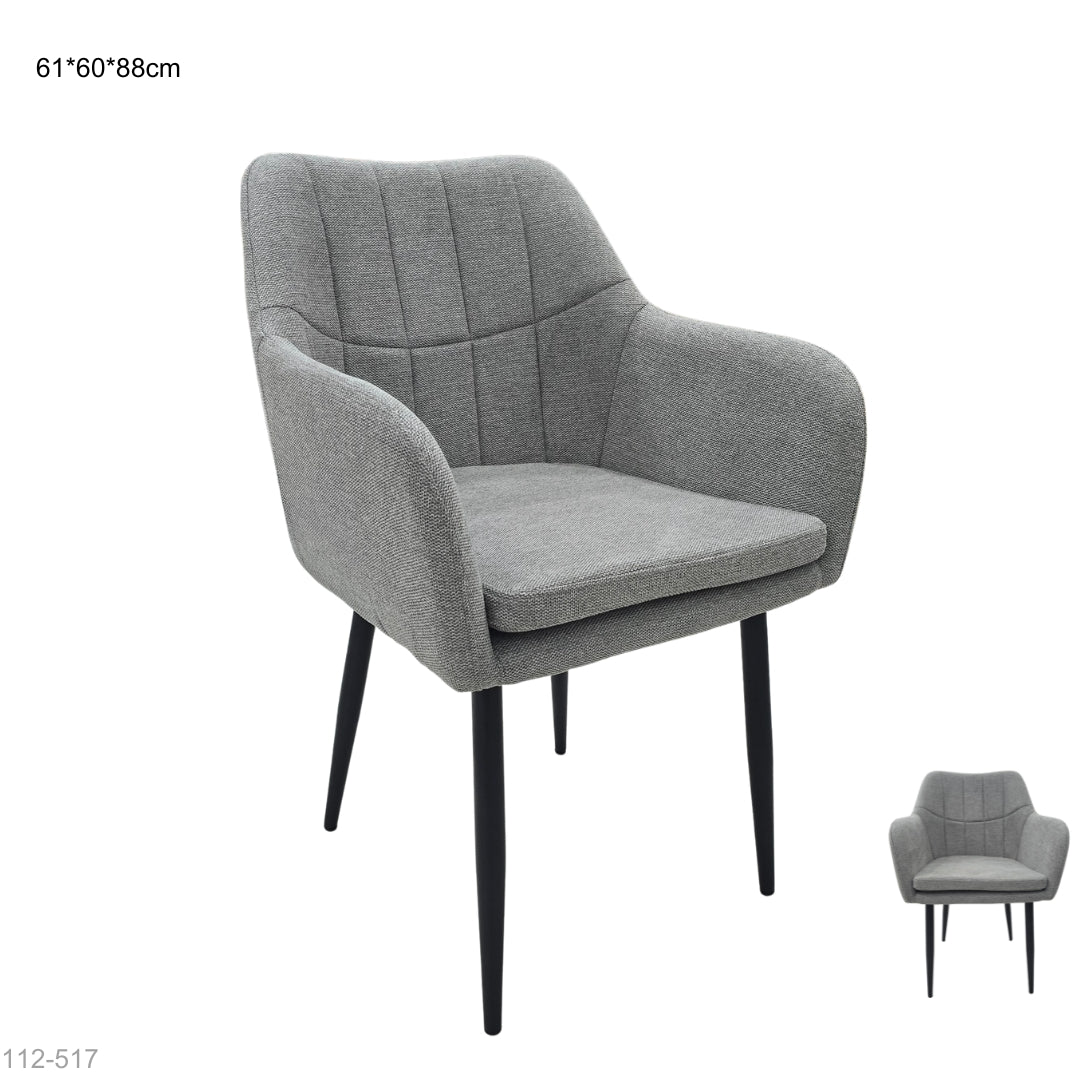 SILLA MODERNA TELA GRIS CLARO 61*60*88CM