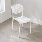 Silla Plastica Blanco en ambiente