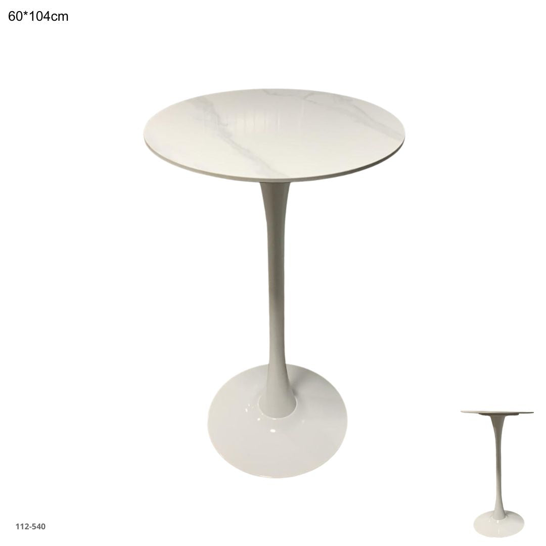MESA DE BAR BLANCO MARMOL /BASE BLANCA