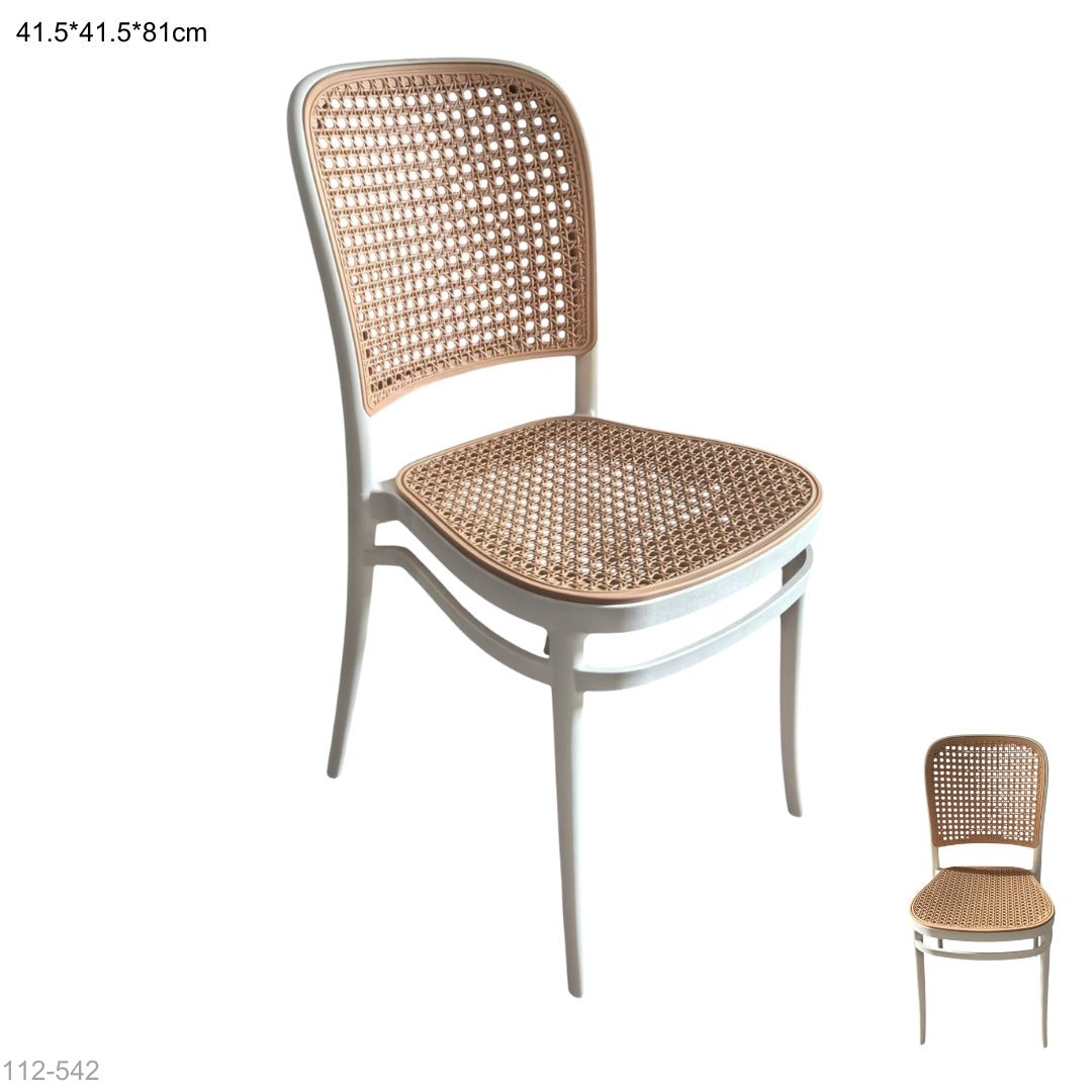 SILLA PLASTICA BLANCA 52.5*40.5*85CM